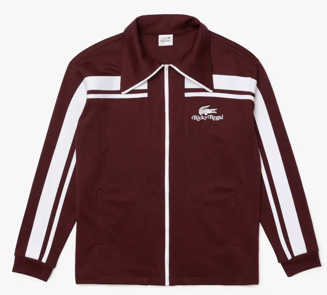 Lacoste Lacoste X Ricky Regal Contrast Striped Pique Zip Jacket Size US XL / EU 56 / 4 - 1 Thumbnail