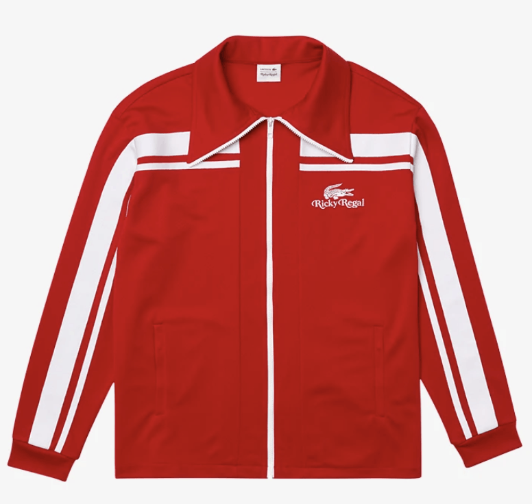 Lacoste Lacoste X Ricky Regal Contrast Striped Pique Zip Jacket Size US XL / EU 56 / 4 - 1 Thumbnail