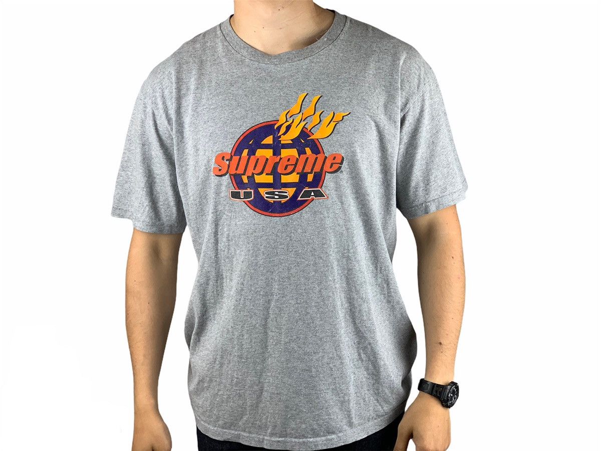 Supreme Supreme Fire Tee T Shirt Fireball USA Grailed