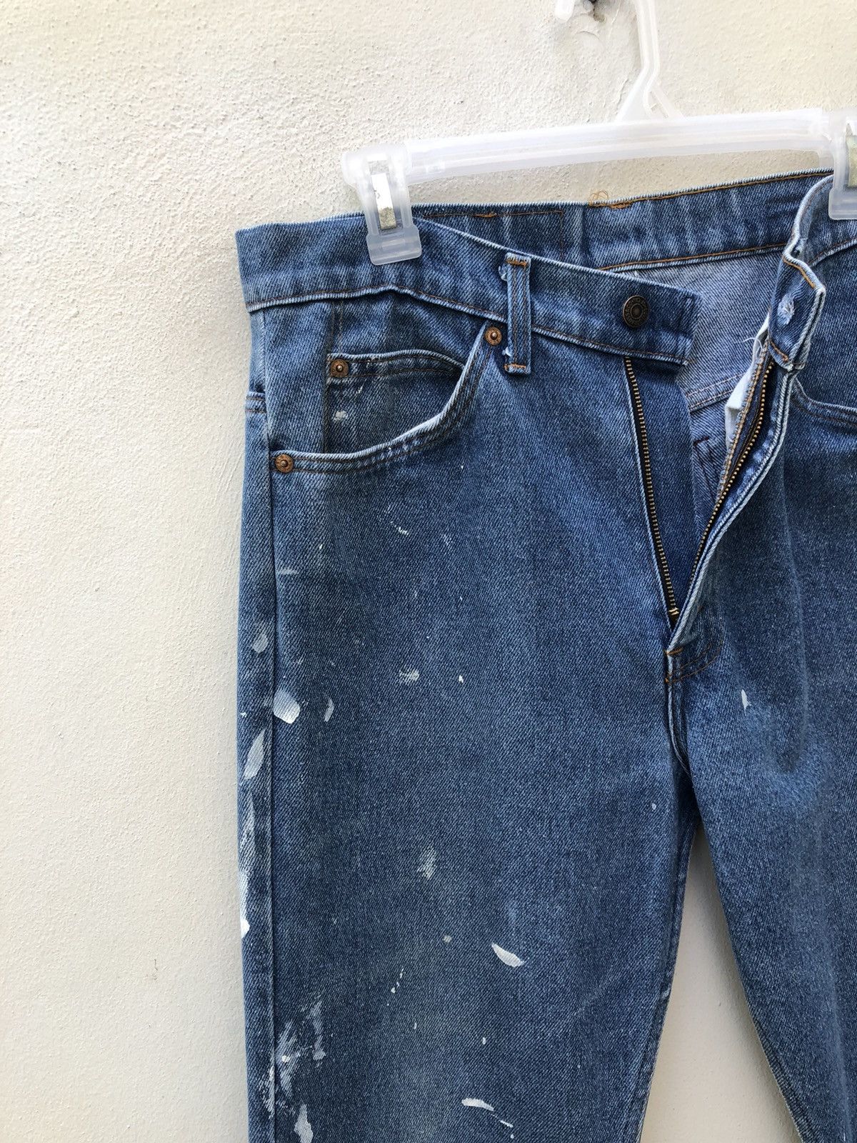 Levi's × Vintage 70s 80s Levi’s Orange Tab Released Hem Painter Denim Flare Size US 32 / EU 48 - 8 Thumbnail