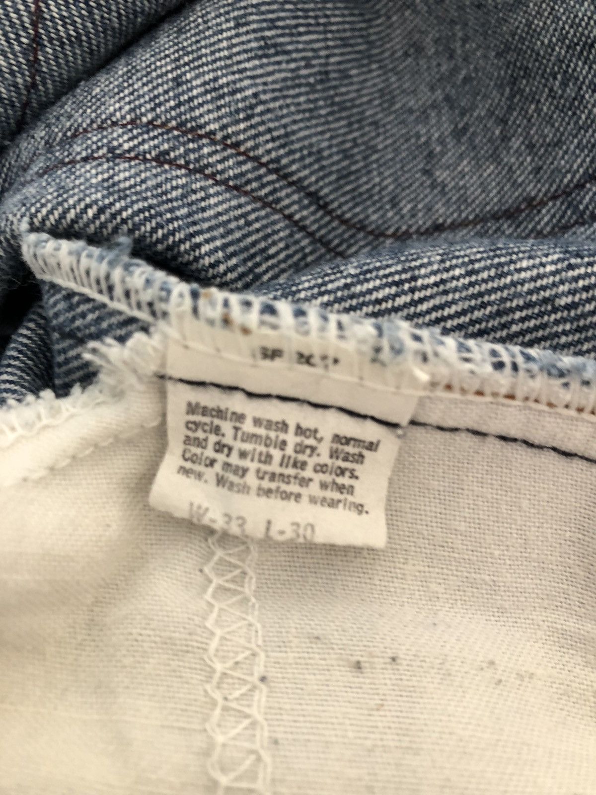 Levi's × Vintage 70s 80s Levi’s Orange Tab Released Hem Painter Denim Flare Size US 32 / EU 48 - 24 Thumbnail