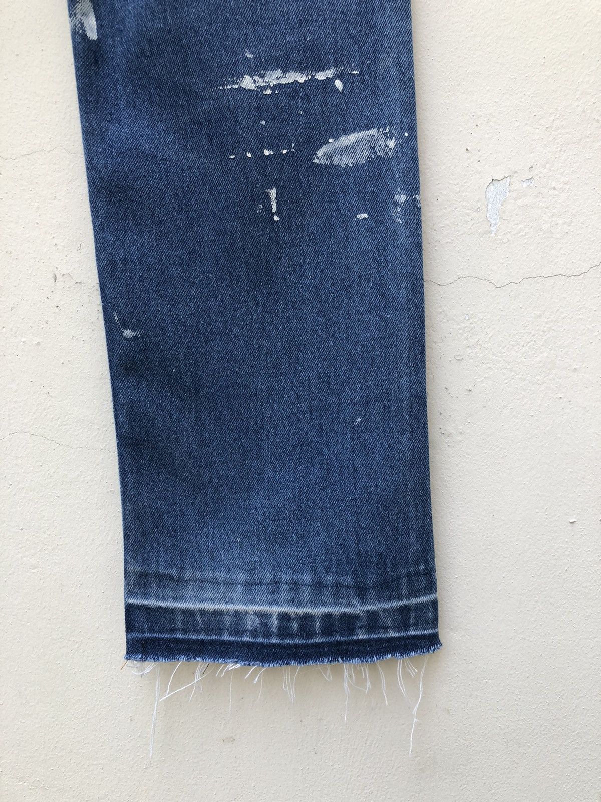 Levi's × Vintage 70s 80s Levi’s Orange Tab Released Hem Painter Denim Flare Size US 32 / EU 48 - 23 Thumbnail