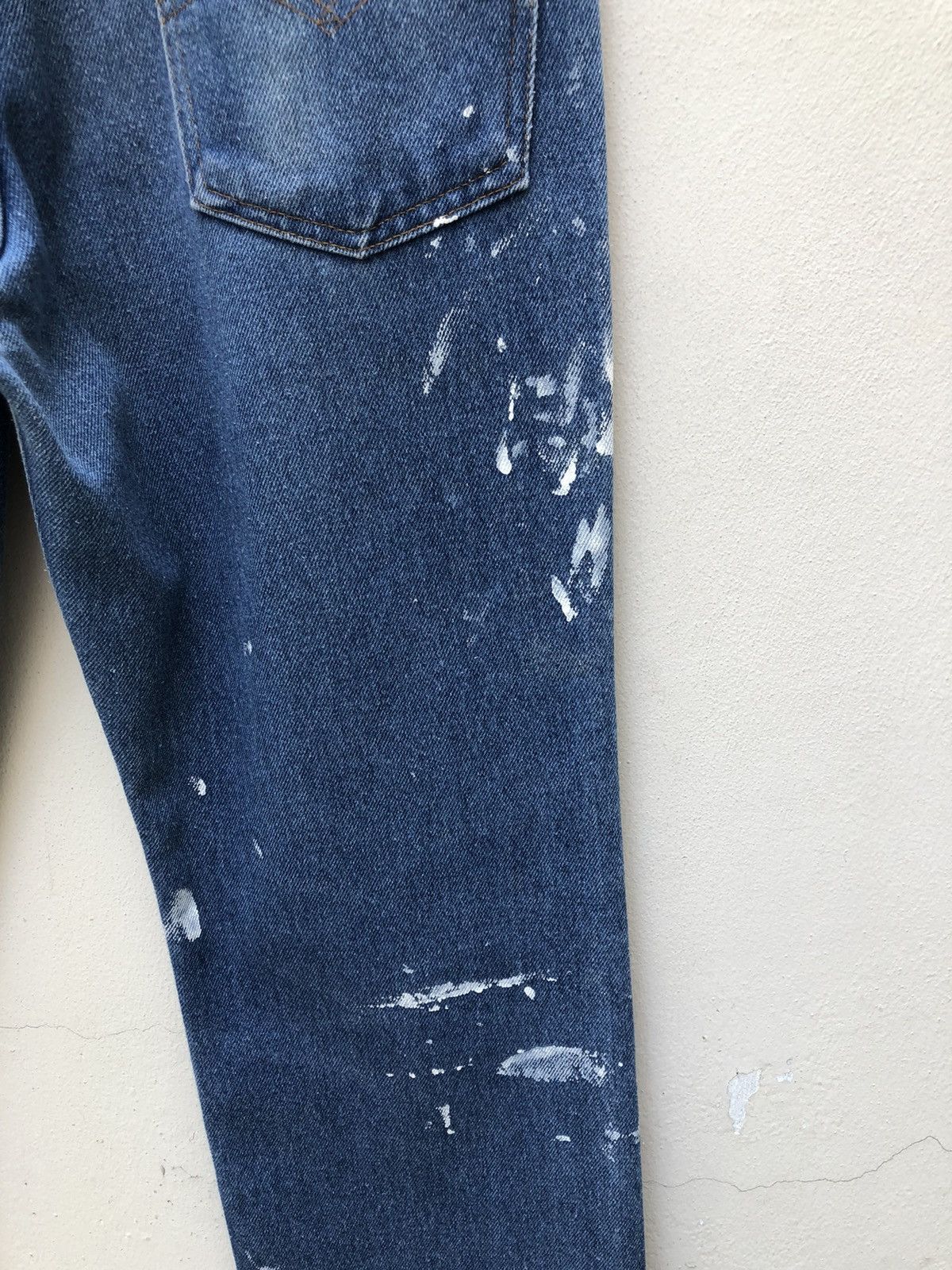 Levi's × Vintage 70s 80s Levi’s Orange Tab Released Hem Painter Denim Flare Size US 32 / EU 48 - 22 Thumbnail
