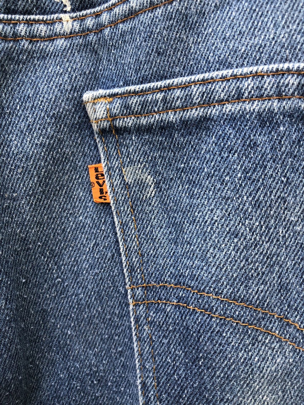 Levi's × Vintage 70s 80s Levi’s Orange Tab Released Hem Painter Denim Flare Size US 32 / EU 48 - 21 Thumbnail