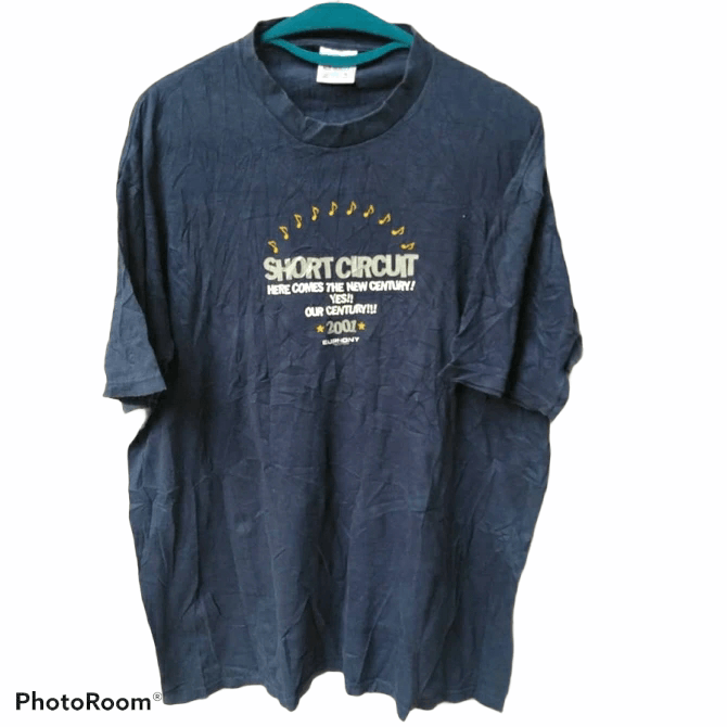 Band Tees 90s EUPHONY RECORDS ROCK&ROLL LABEL SHORT CIRCUIT Size US XL / EU 56 / 4 - 1 Thumbnail