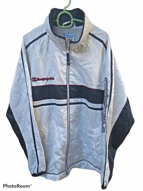 Champion 🔥 90s CHAMPION BIG LOGO TRAINER JACKET Size US L / EU 52-54 / 3 - 1 Thumbnail