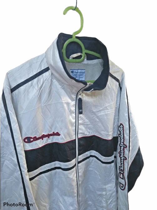 Champion 🔥 90s CHAMPION BIG LOGO TRAINER JACKET Size US L / EU 52-54 / 3 - 2 Thumbnail