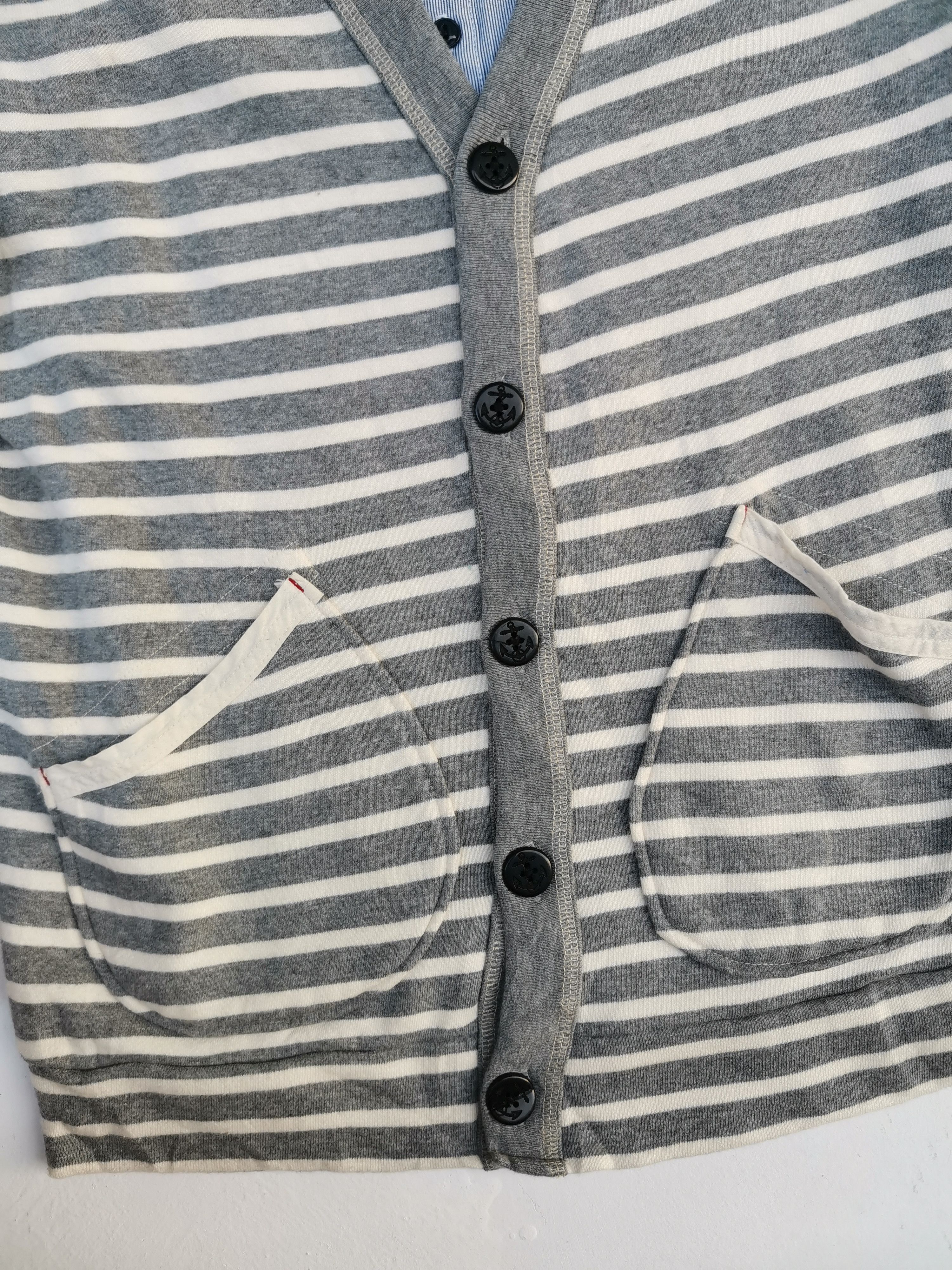 Other Vintage Oil Cake Striped Cardigan Size US L / EU 52-54 / 3 - 8 Thumbnail