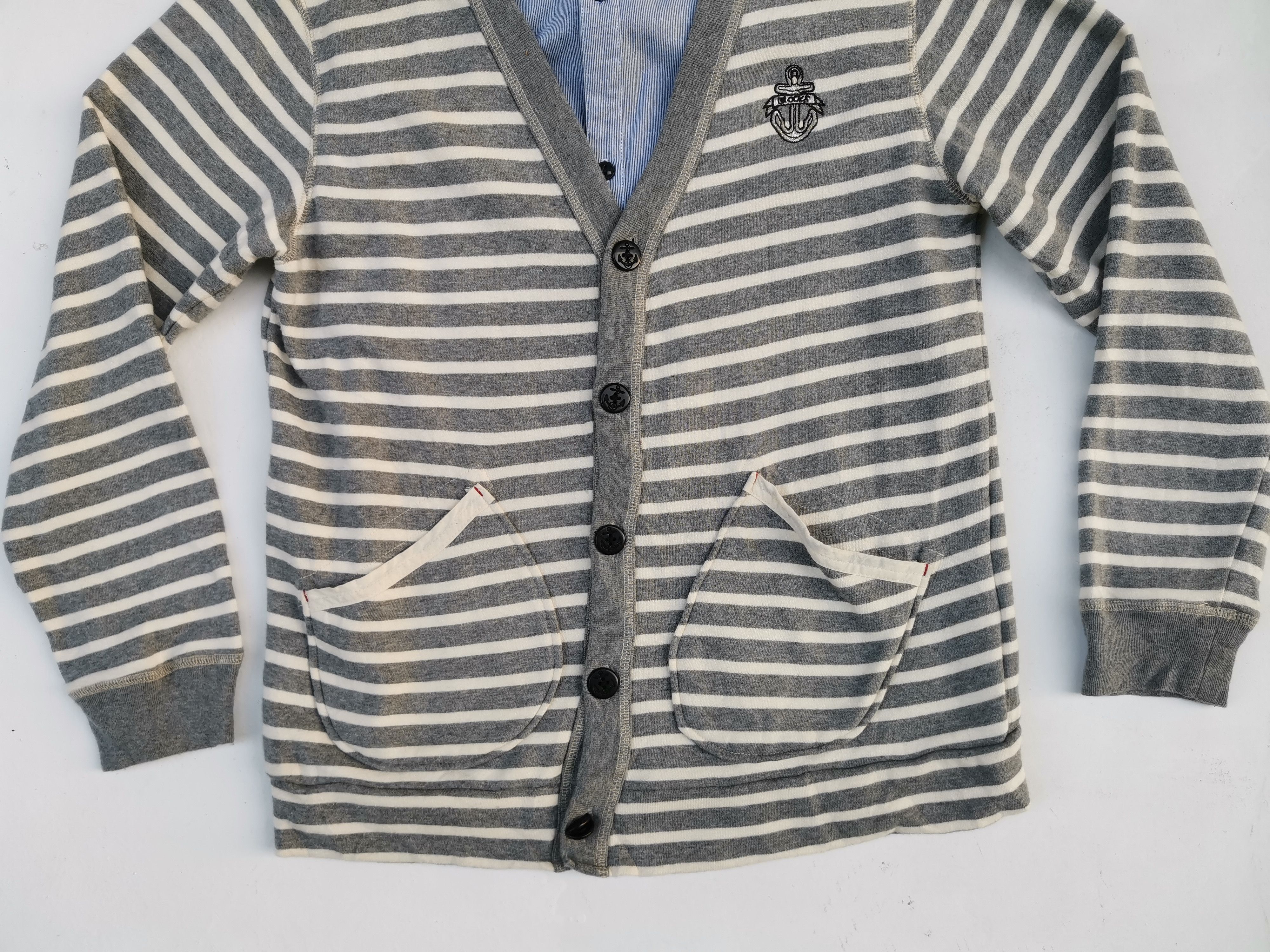 Other Vintage Oil Cake Striped Cardigan Size US L / EU 52-54 / 3 - 11 Thumbnail