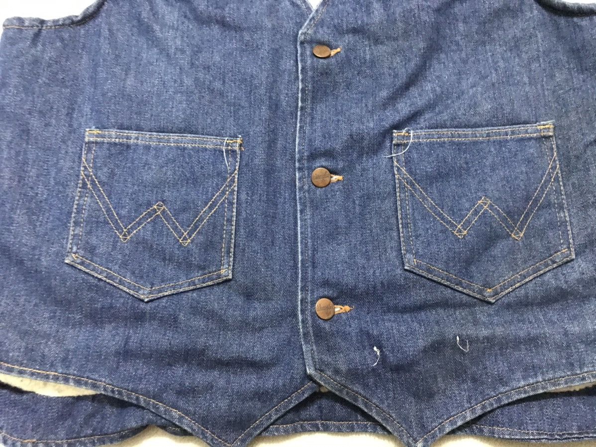 Vintage × Wrangler Vintage 70s Wrangler Vest with Wool Leathers Size L Size US L / EU 52-54 / 3 - 5 Thumbnail