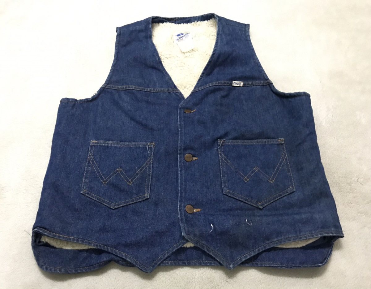 Vintage × Wrangler Vintage 70s Wrangler Vest with Wool Leathers Size L Size US L / EU 52-54 / 3 - 2 Thumbnail