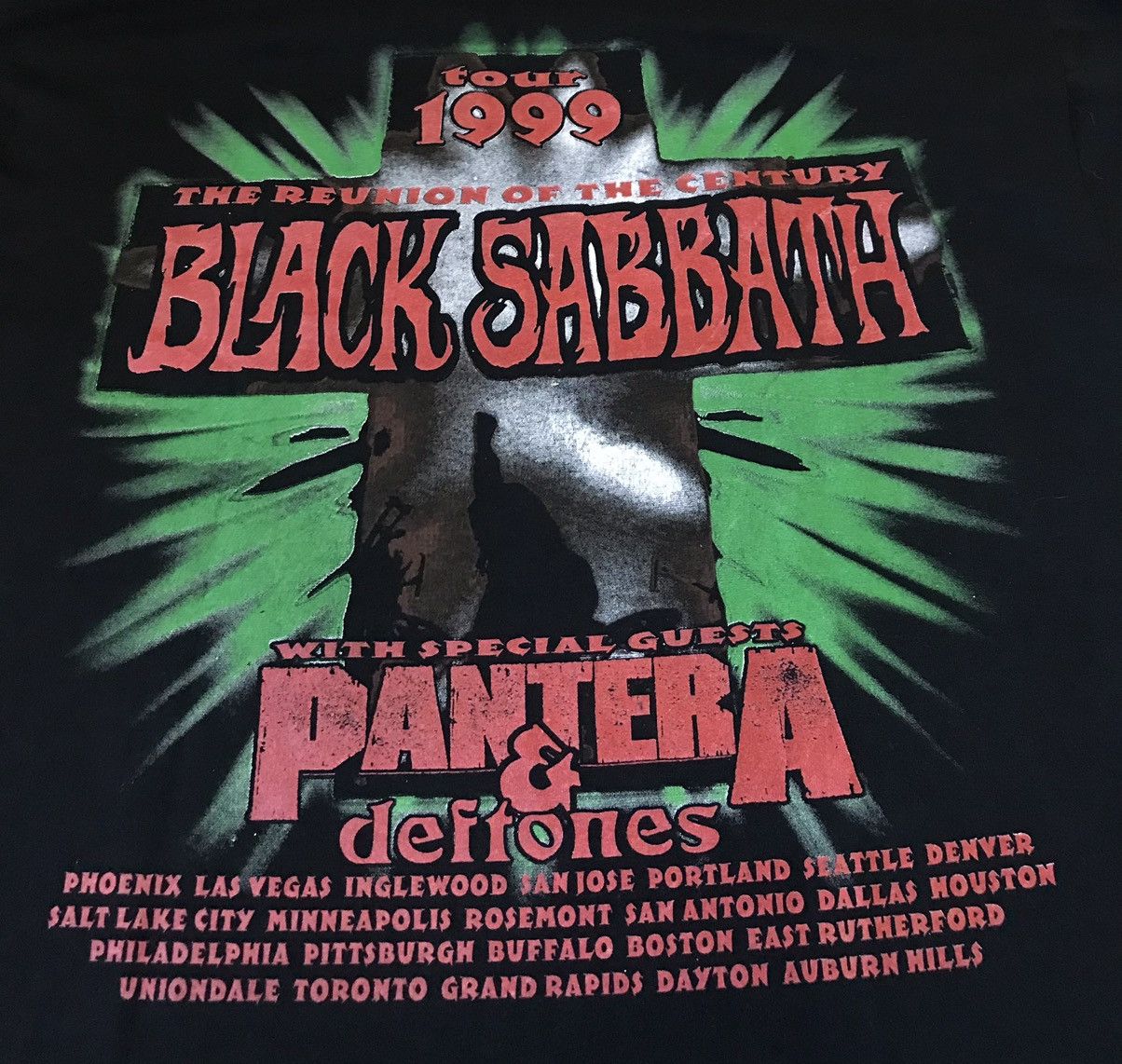 Band Tees Vintage Tour 1999 The Reunion of the Century Black Sabbath Size US L / EU 52-54 / 3 - 9 Thumbnail
