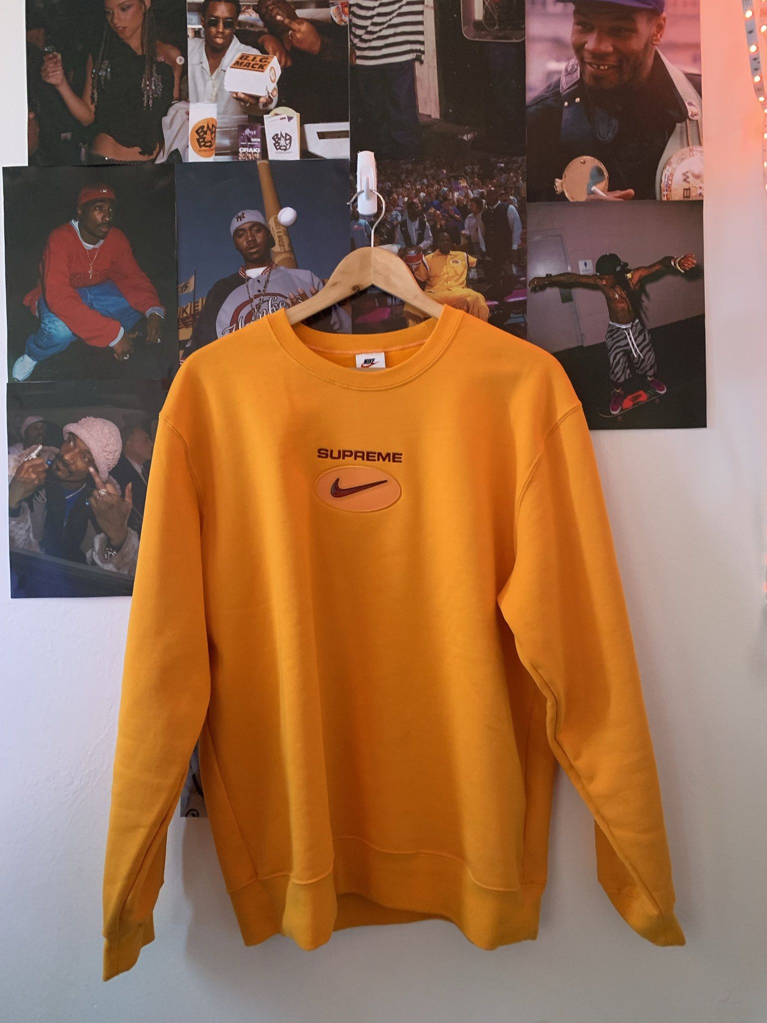 Supreme nike jewel crewneck orange hotsell