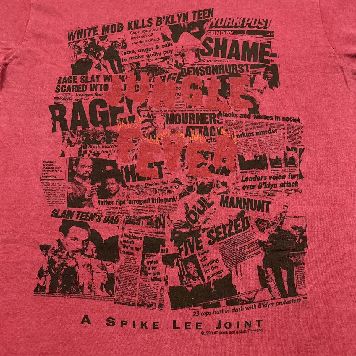 vintage 1990 jungle fever spike lee joint movie t-shirts