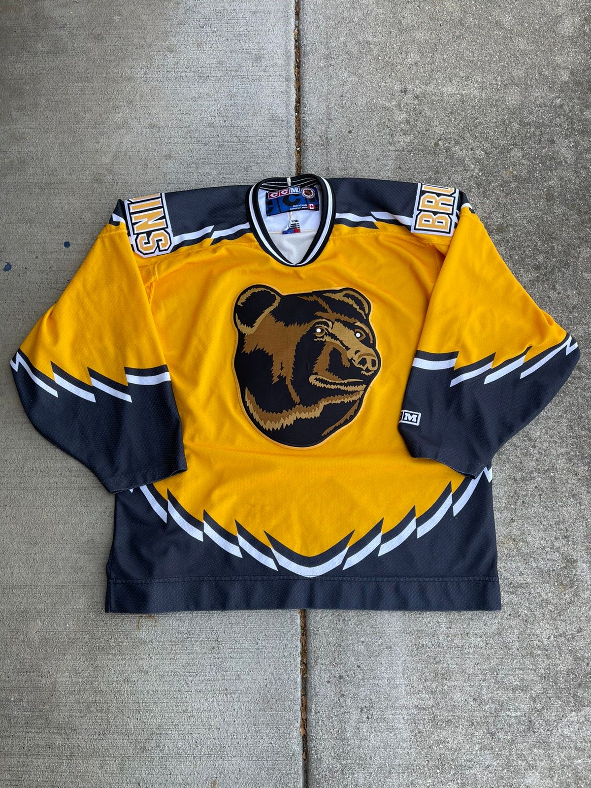 CCM Boston Bruins Pooh Bear Original Authentic Hockey Jersey
