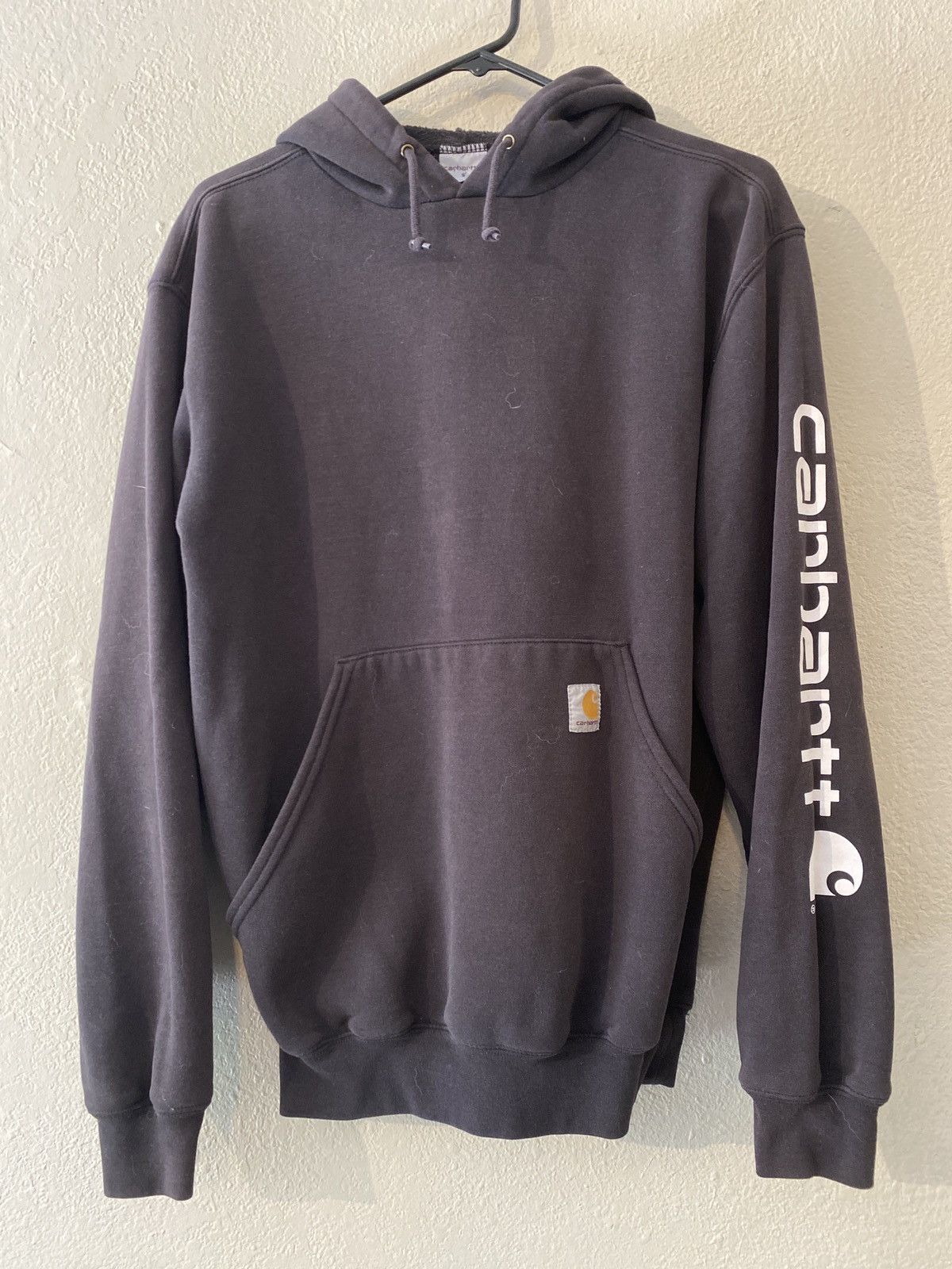 Carhartt × Carhartt Wip × Vintage Vintage Y2K Carhartt Sleeve spell out hoodie Size US S / EU 44-46 / 1 - 1 Thumbnail