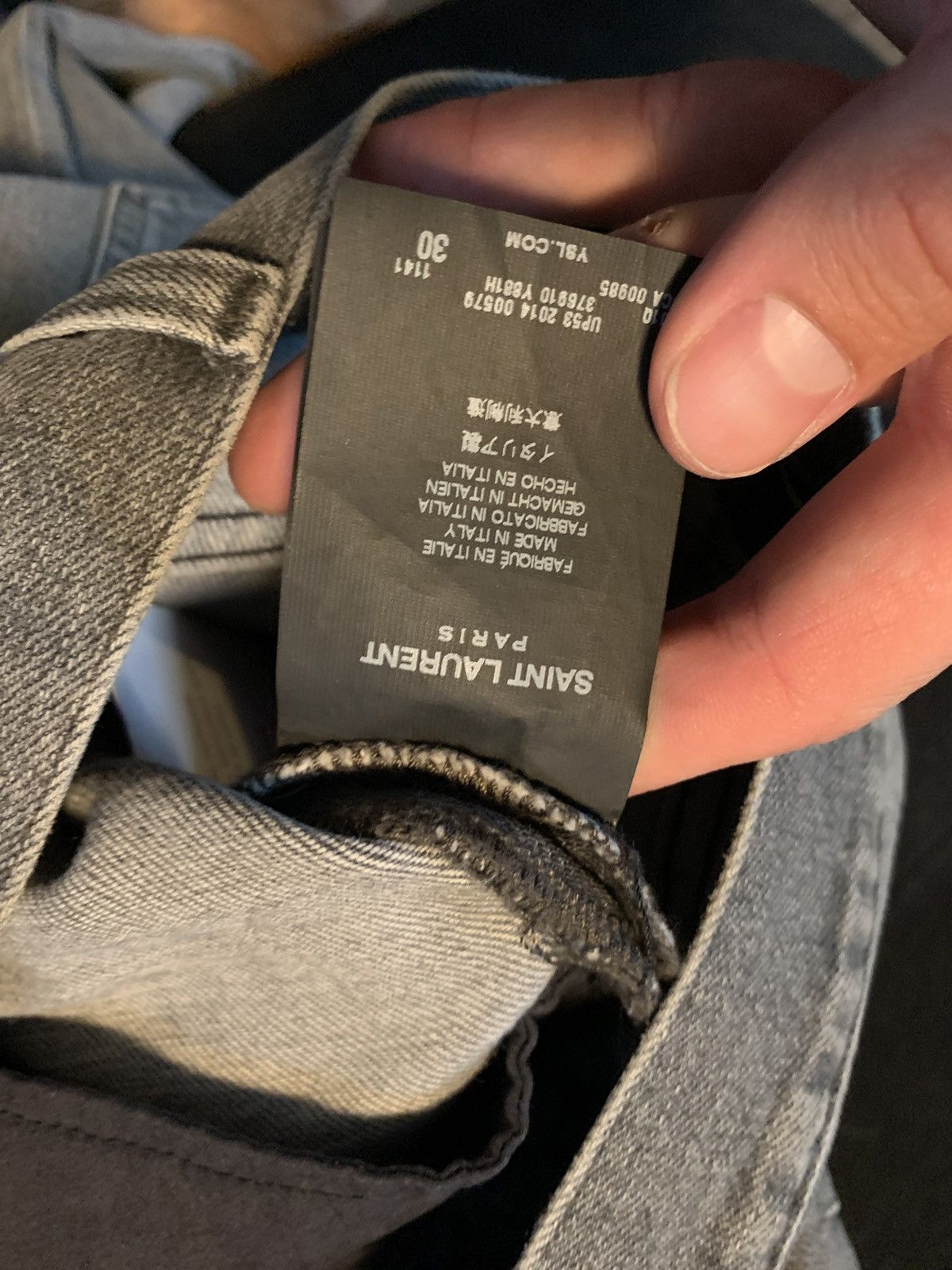 Saint Laurent Paris Grey Hedi d02 Size US 30 / EU 46 - 5 Thumbnail