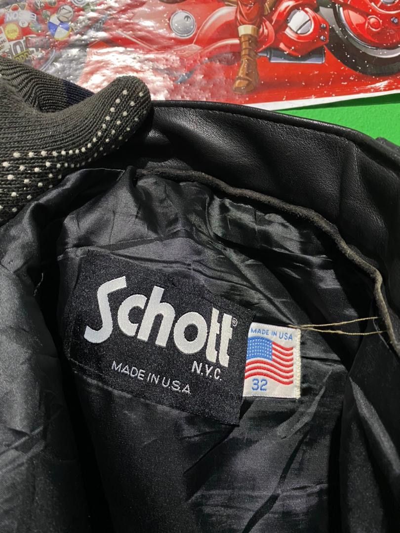 Schott × Vintage Vintage Schott Leather Pant Size US 32 / EU 48 - 2 Thumbnail