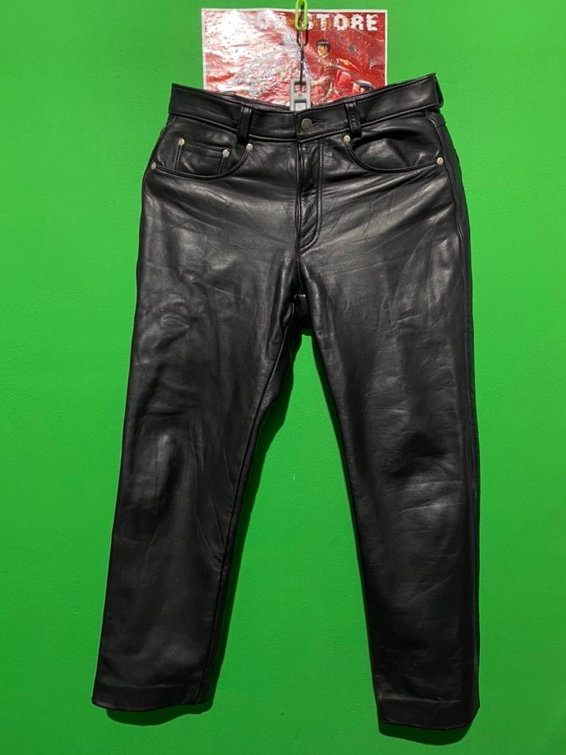 image of Made In USA x Schott Vintage Schott Leather Pant in Black, Men's (Size 32)