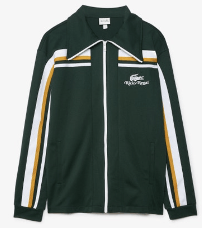 Lacoste Lacoste X Ricky Regal Contrast Striped Pique Zip Jacket Size US XL / EU 56 / 4 - 1 Thumbnail