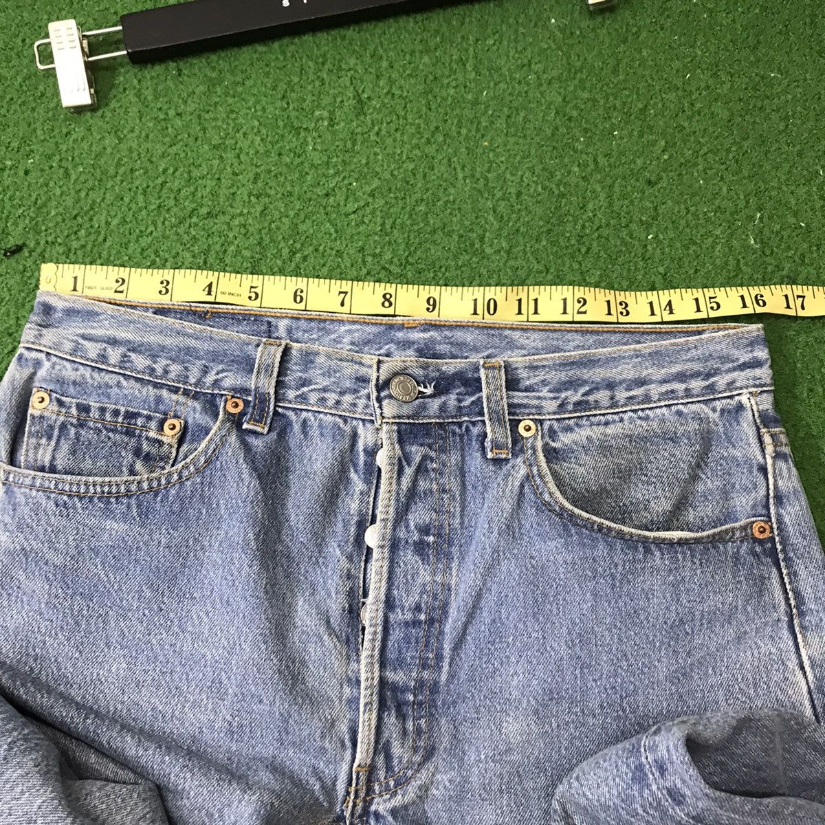 Levi's Vintage 90s Levis 501 Distressed Lightwash Made In USA Size US 32 / EU 48 - 22 Thumbnail