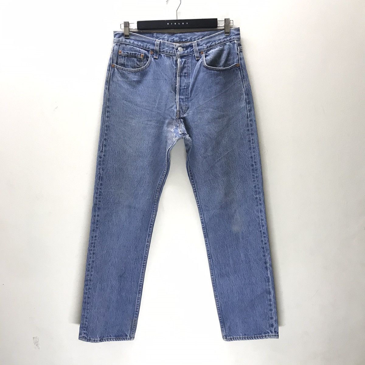Levi's Vintage 90s Levis 501 Distressed Lightwash Made In USA Size US 32 / EU 48 - 3 Thumbnail