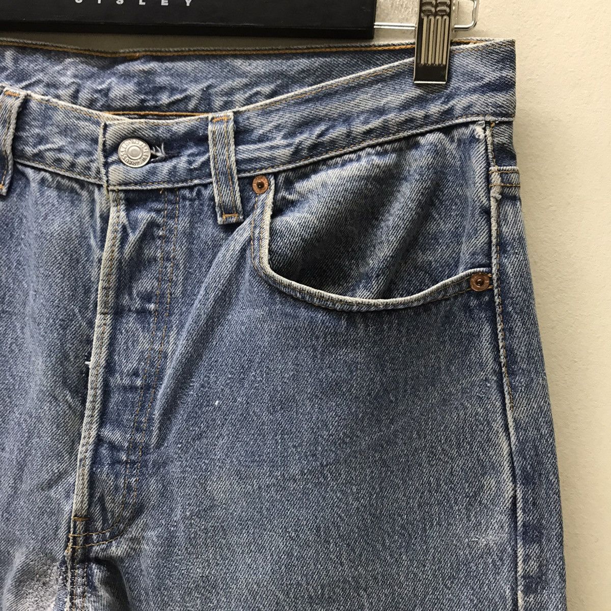 Levi's Vintage 90s Levis 501 Distressed Lightwash Made In USA Size US 32 / EU 48 - 6 Thumbnail