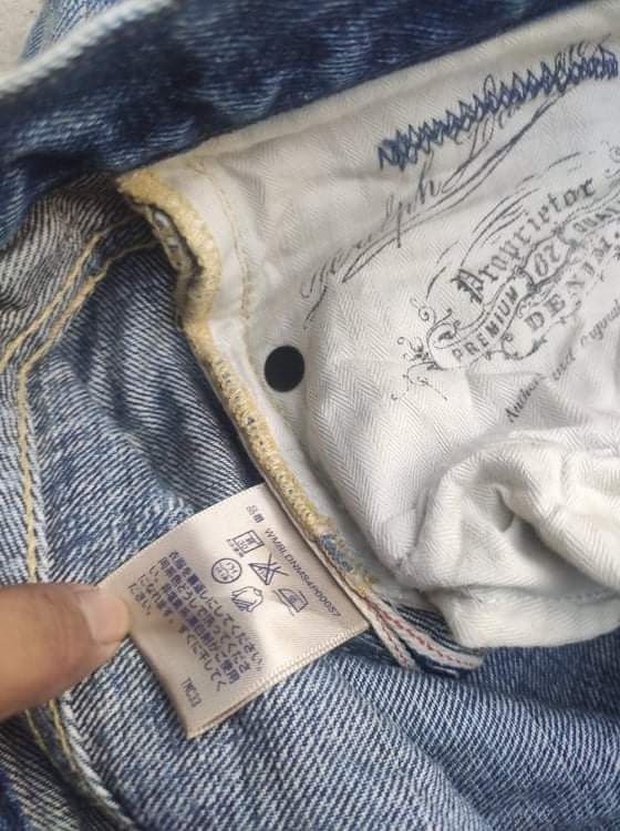 RLX Ralph Lauren RL jeans three quarter distressed denim patchwork design Size US 31 - 10 Thumbnail