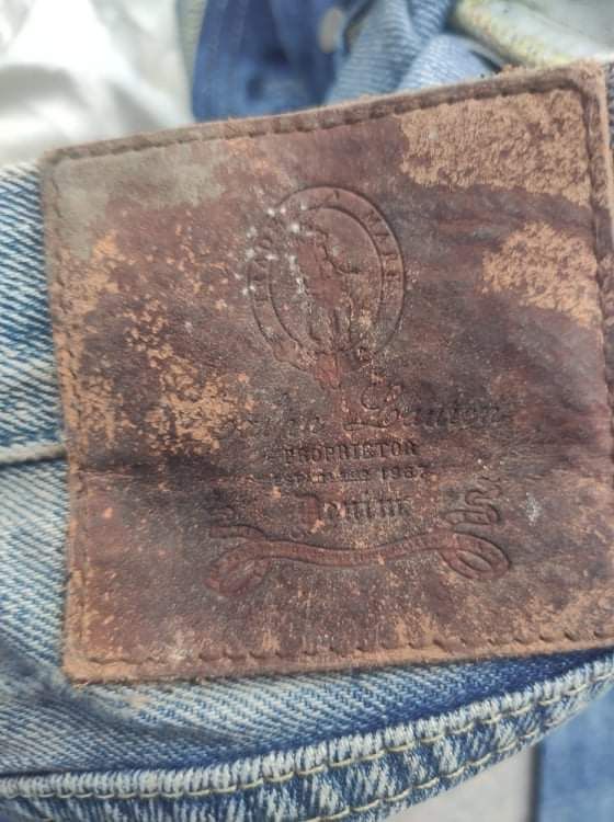 RLX Ralph Lauren RL jeans three quarter distressed denim patchwork design Size US 31 - 8 Thumbnail