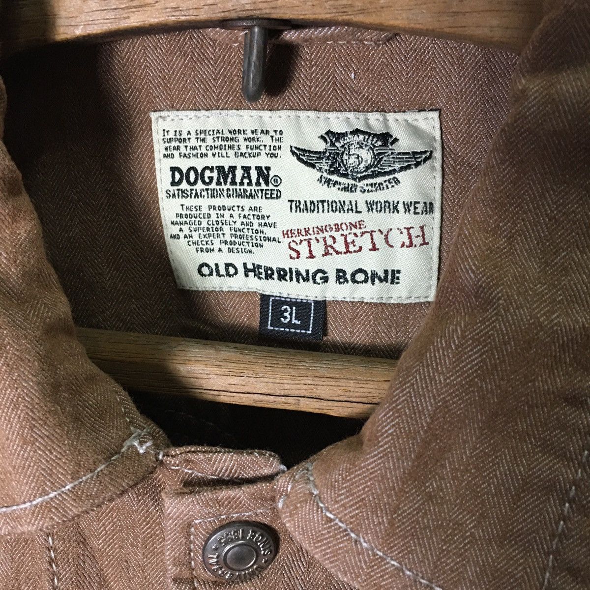 Japanese Brand Dogman Herringbone Workwear Jacket Size US L / EU 52-54 / 3 - 10 Thumbnail
