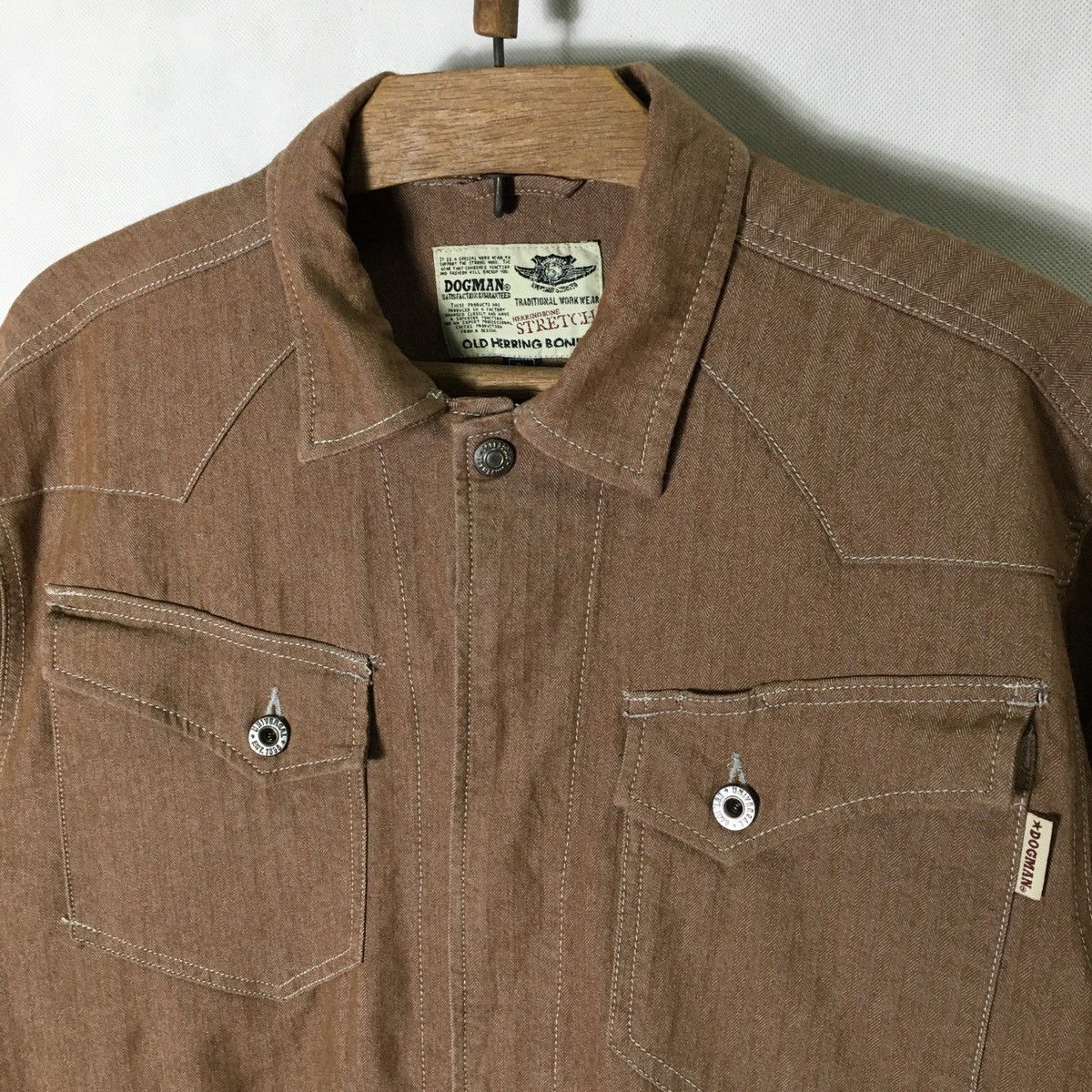 Japanese Brand Dogman Herringbone Workwear Jacket Size US L / EU 52-54 / 3 - 9 Thumbnail