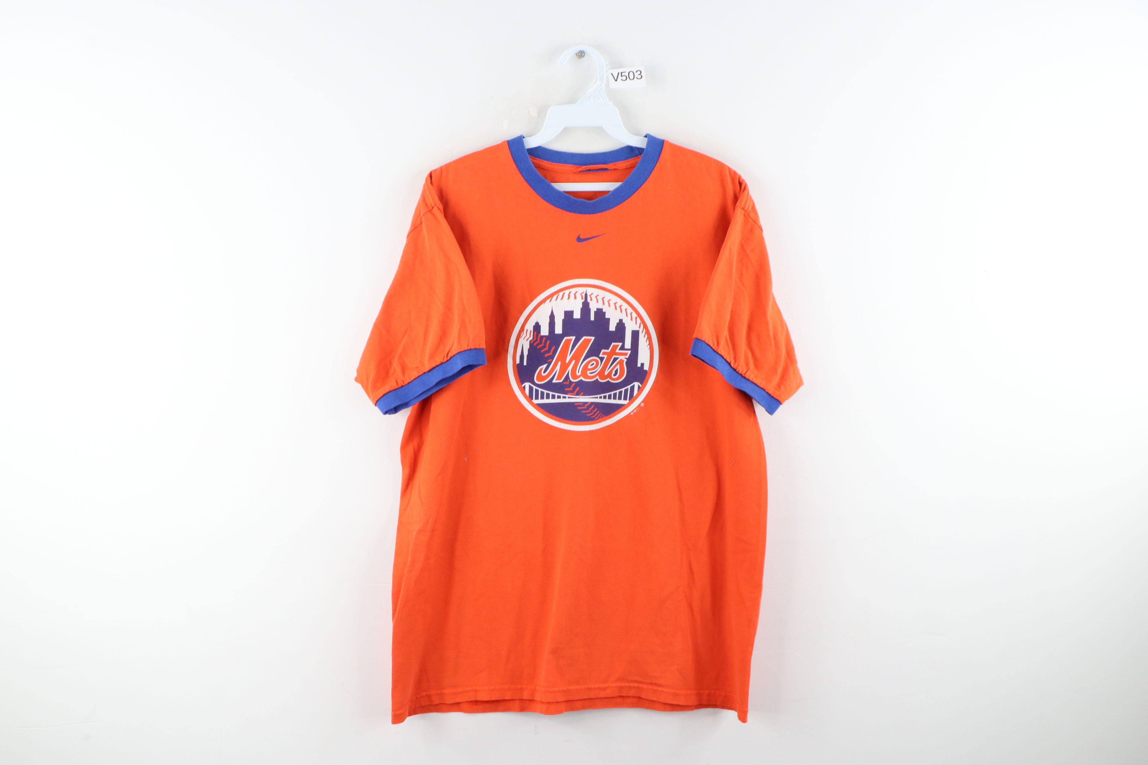 Nike Vintage Nike Travis Scott New York Mets Ringer T-Shirt Size US M / EU 48-50 / 2 - 1 Preview