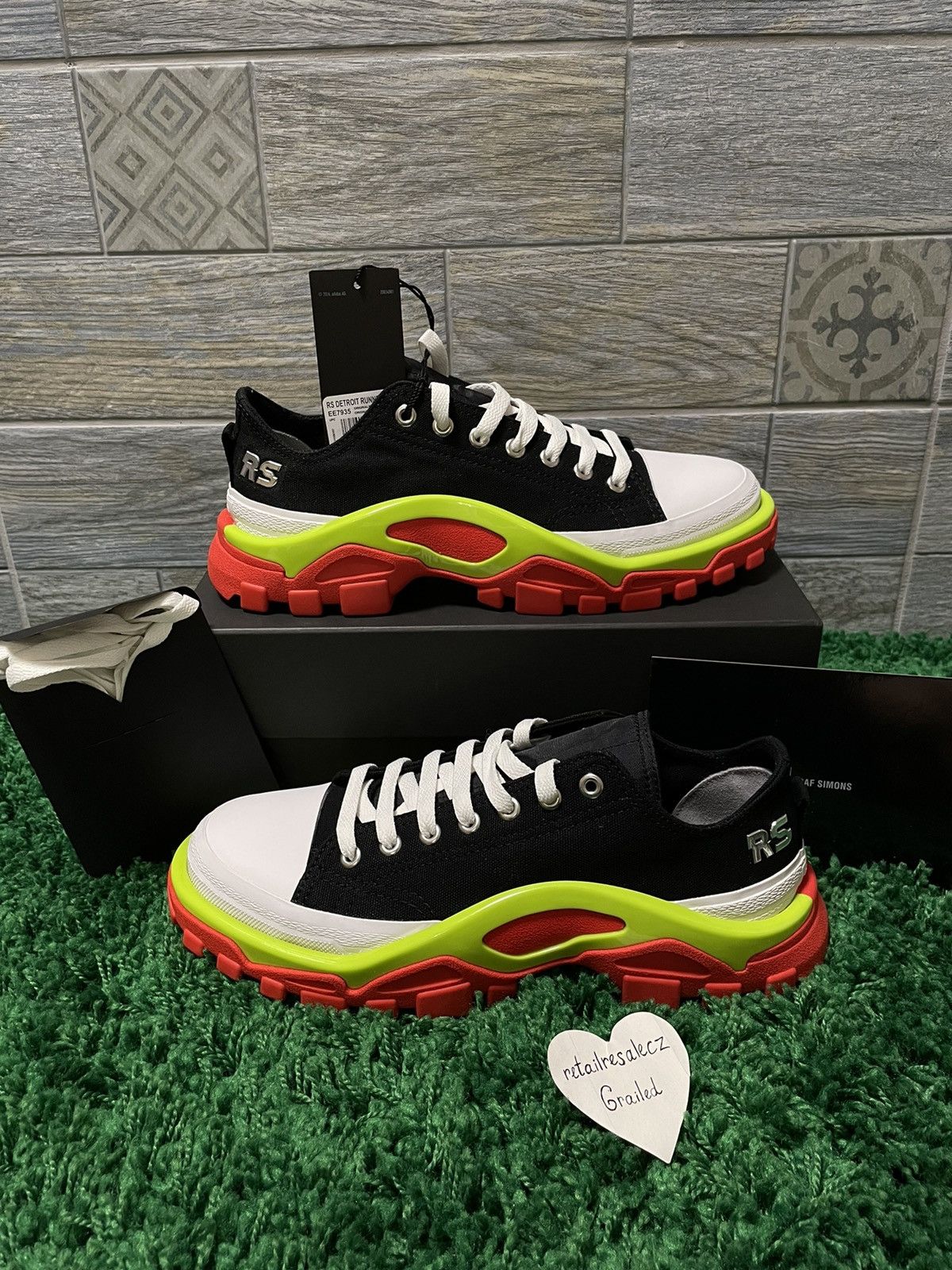 Adidas Detroit Runner Raf Simons Black Silver Slime