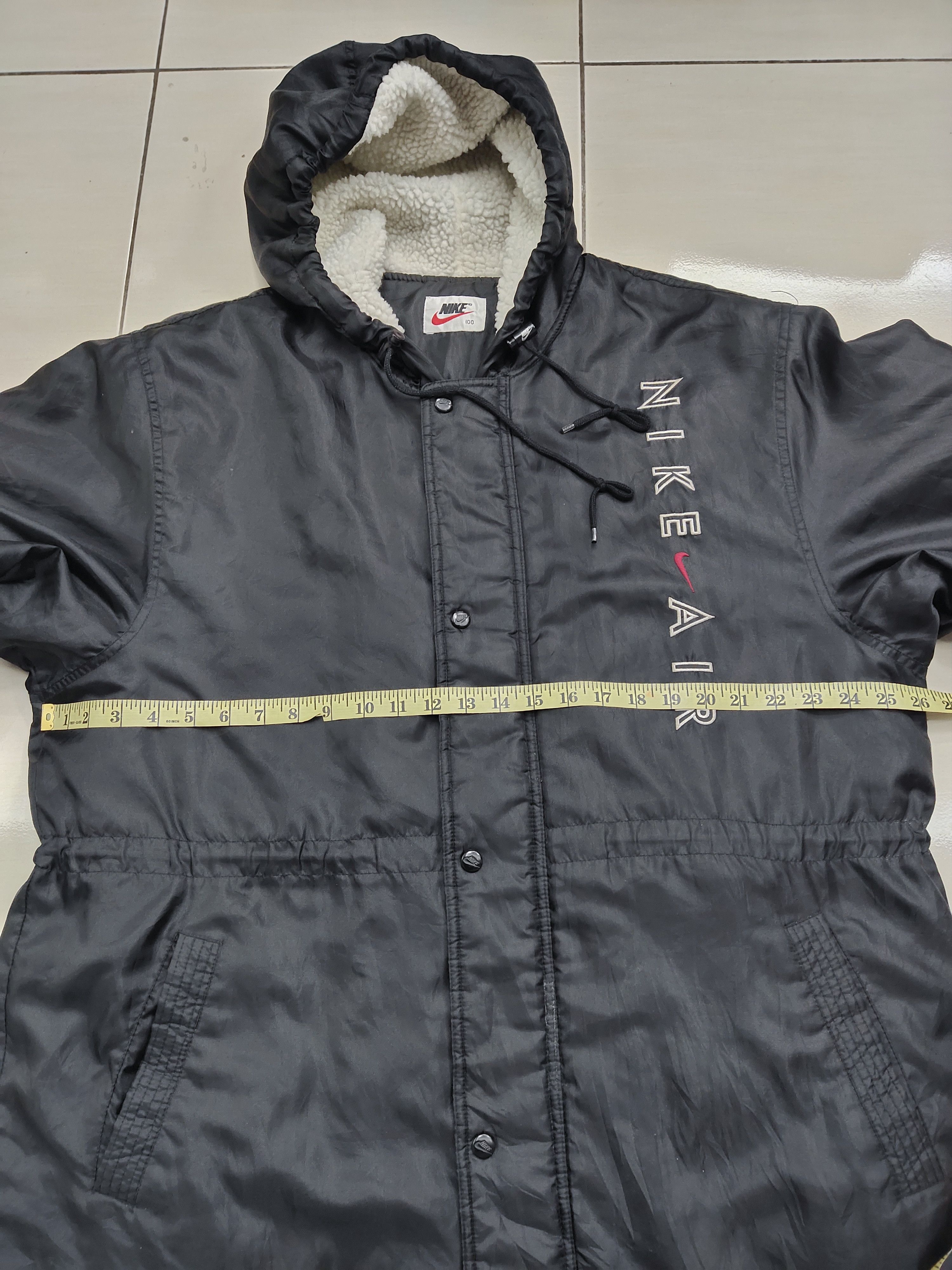 Nike × Vintage Vintage 90's Nike Big Logo Long Jacket / Parka Size US L / EU 52-54 / 3 - 9 Thumbnail