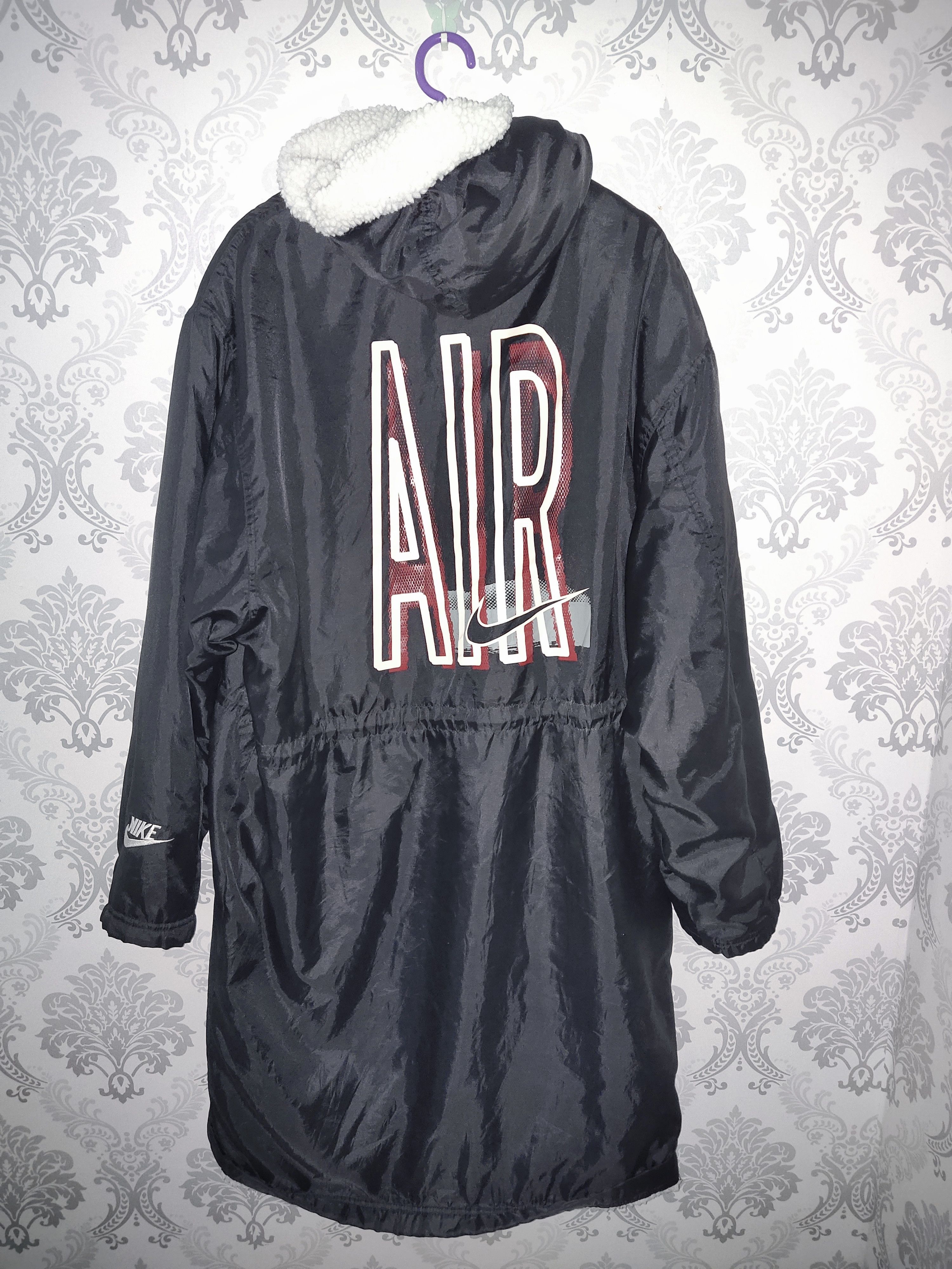 Nike × Vintage Vintage 90's Nike Big Logo Long Jacket / Parka Size US L / EU 52-54 / 3 - 1 Thumbnail