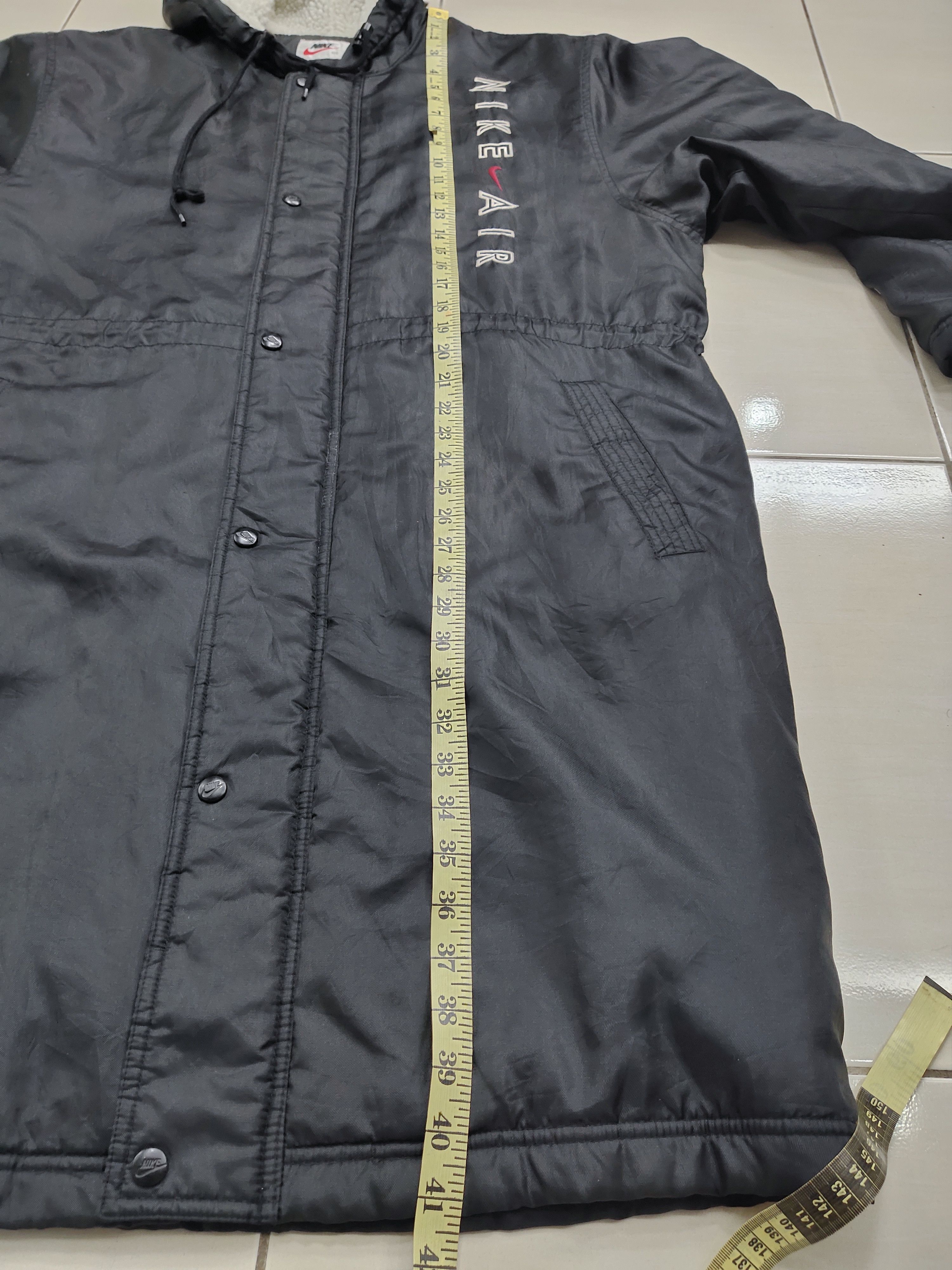 Nike × Vintage Vintage 90's Nike Big Logo Long Jacket / Parka Size US L / EU 52-54 / 3 - 8 Thumbnail