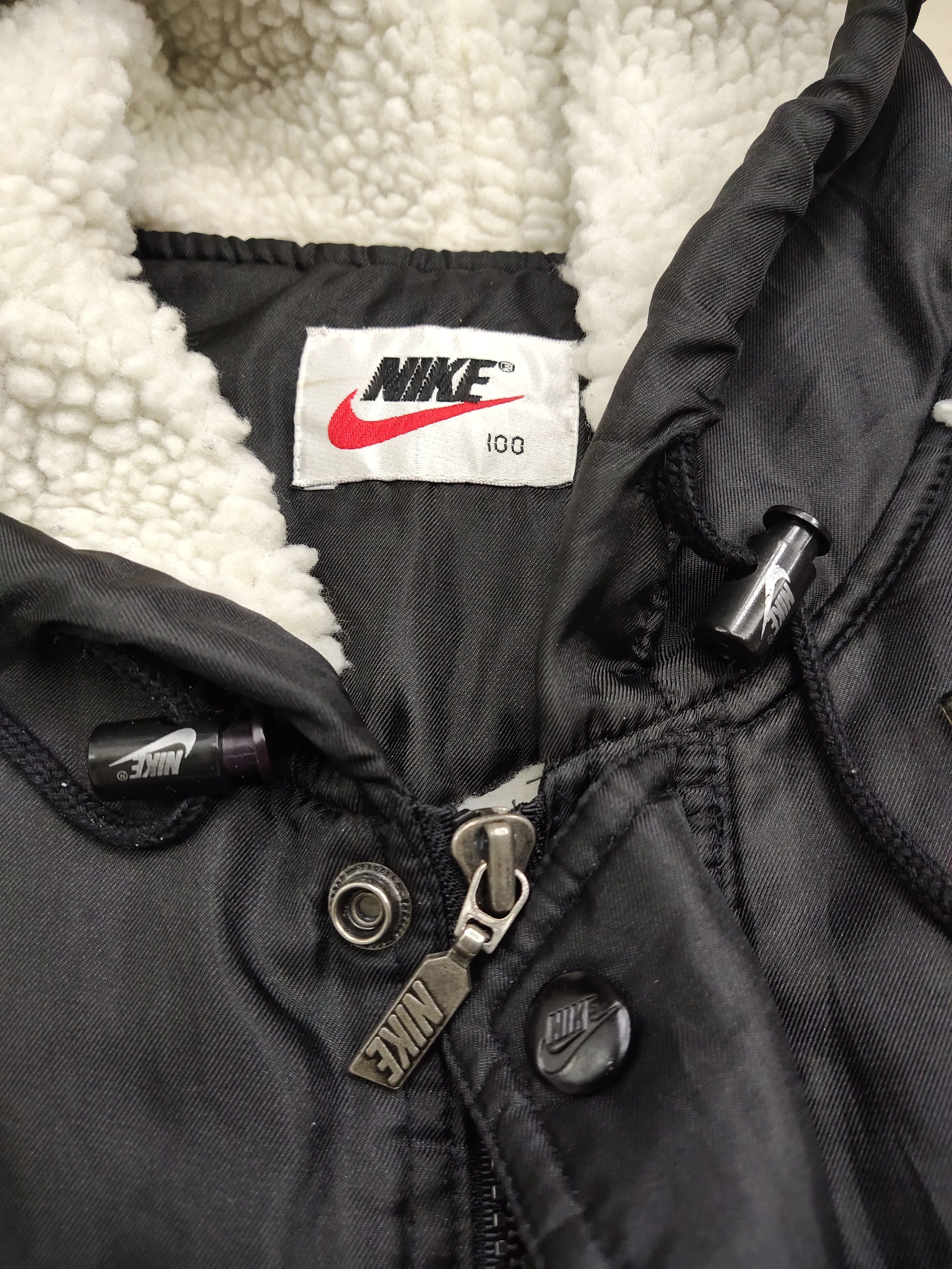 Nike × Vintage Vintage 90's Nike Big Logo Long Jacket / Parka Size US L / EU 52-54 / 3 - 6 Thumbnail