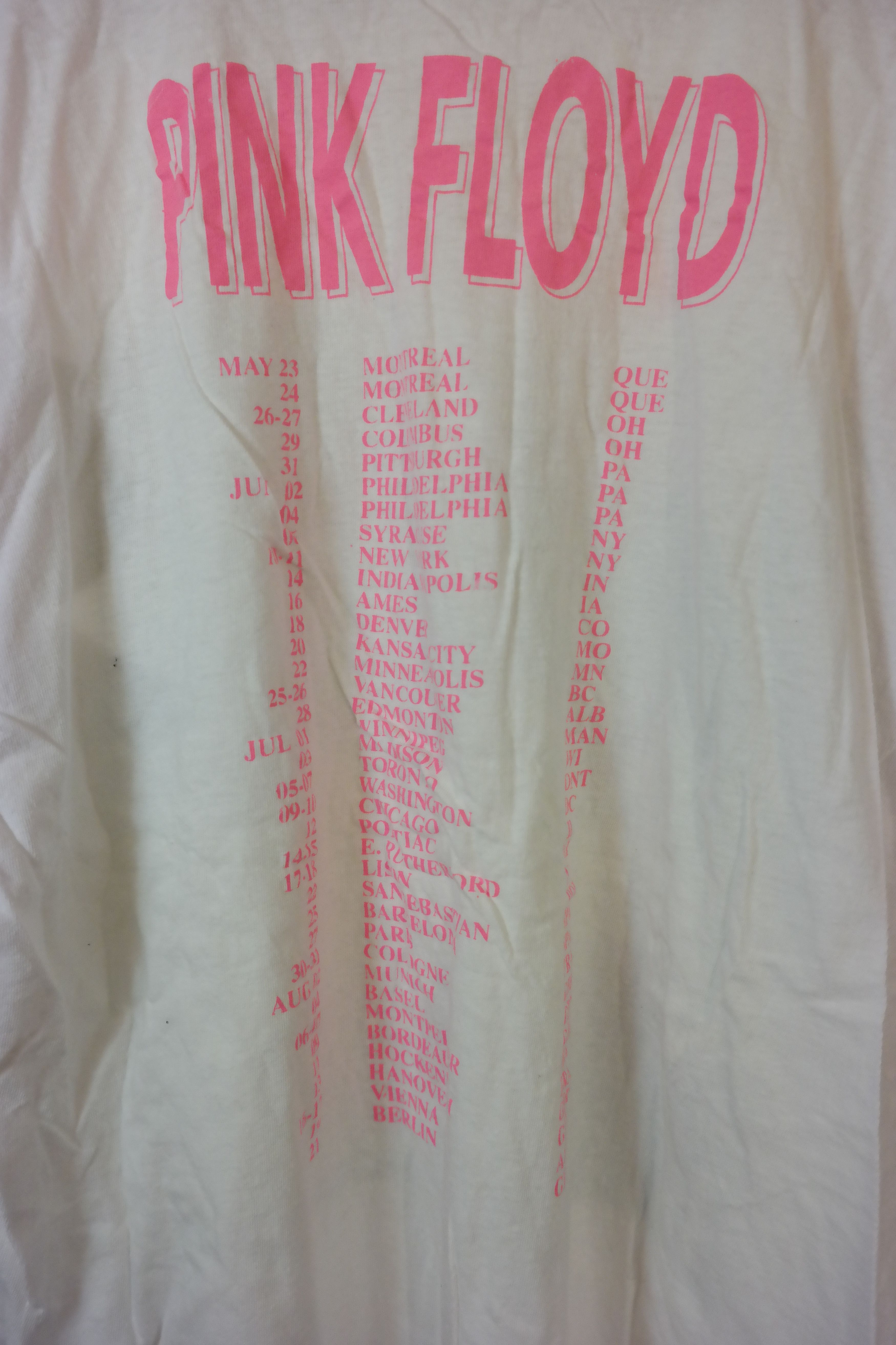 Vintage PINK FLOYD PIG TOUR T-SHIRT Size US XL / EU 56 / 4 - 14 Thumbnail
