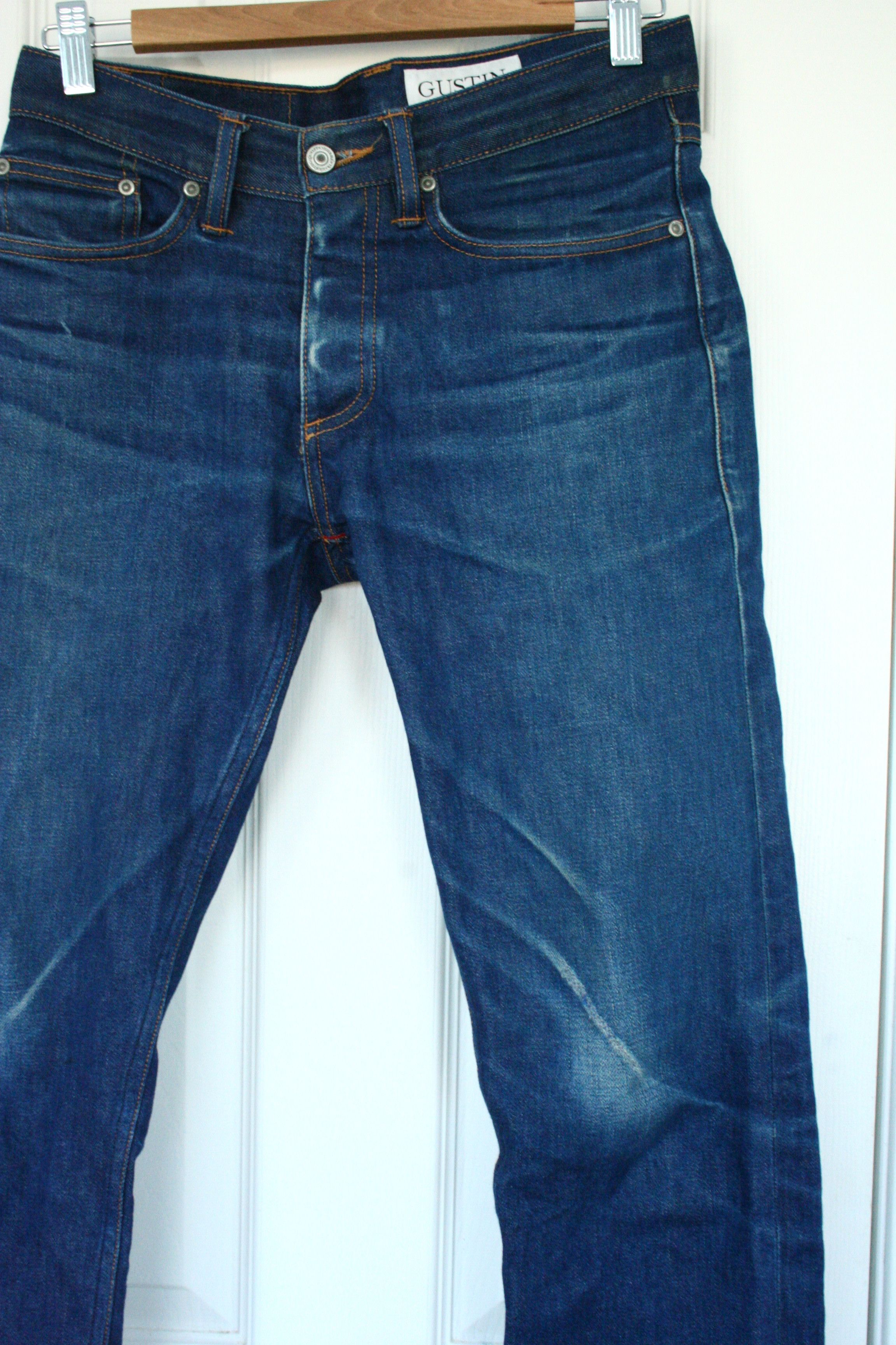 Gustin Gustin #290 Natural Indigo Denim Cone Mills 30 Faded Jeans | Grailed