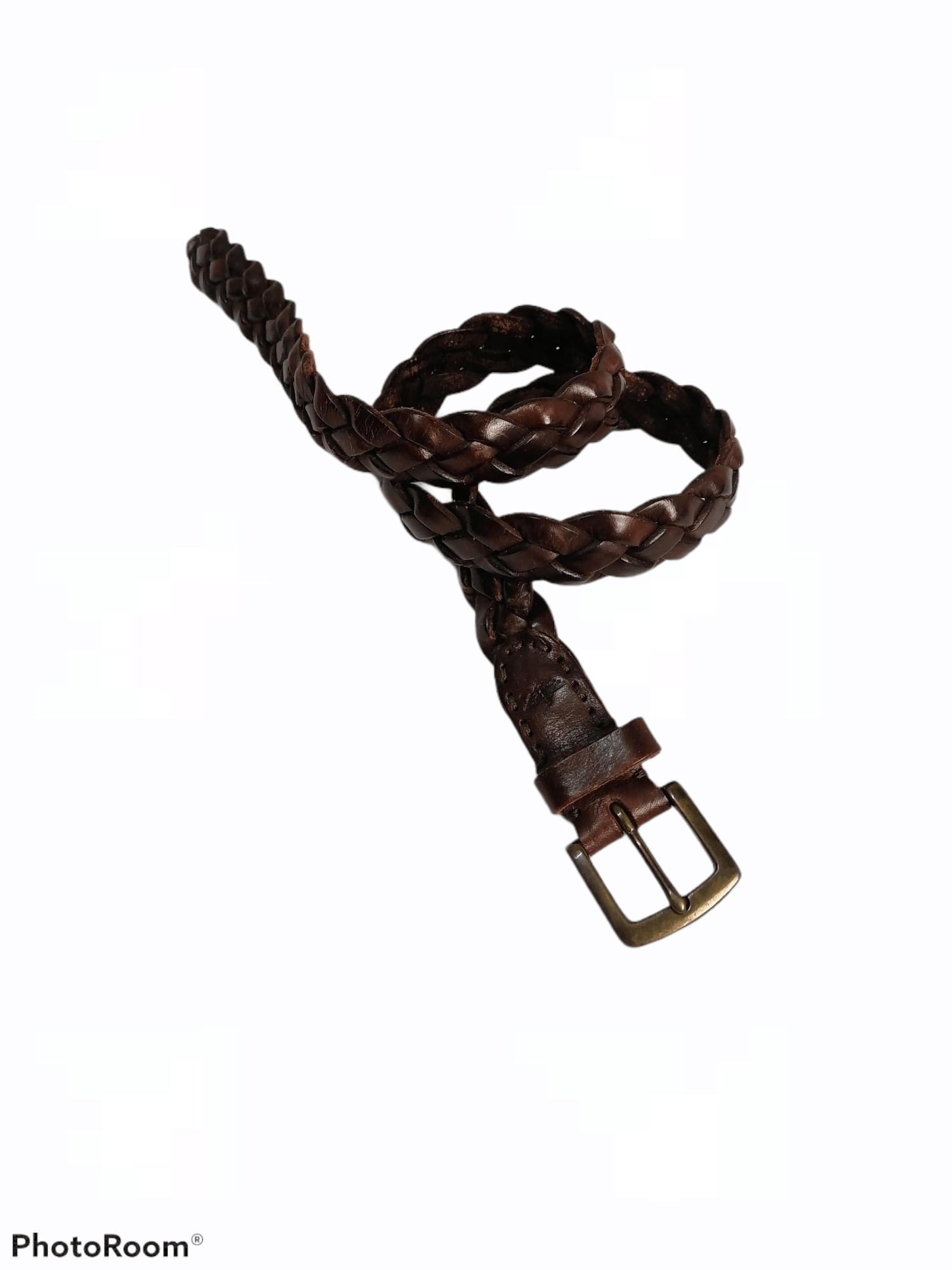 Braided Brown Dockers Leather Belt
