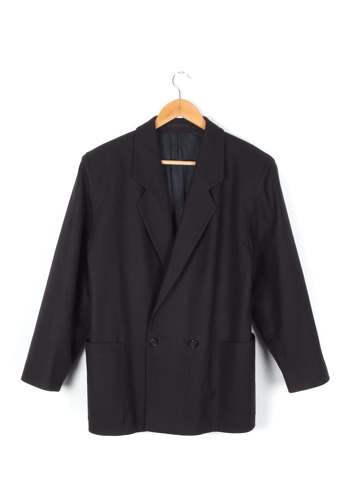 Burberry Vintage Burberrys Doublebreasted Navy Blue Wool Jacket Size 36R - 2 Thumbnail