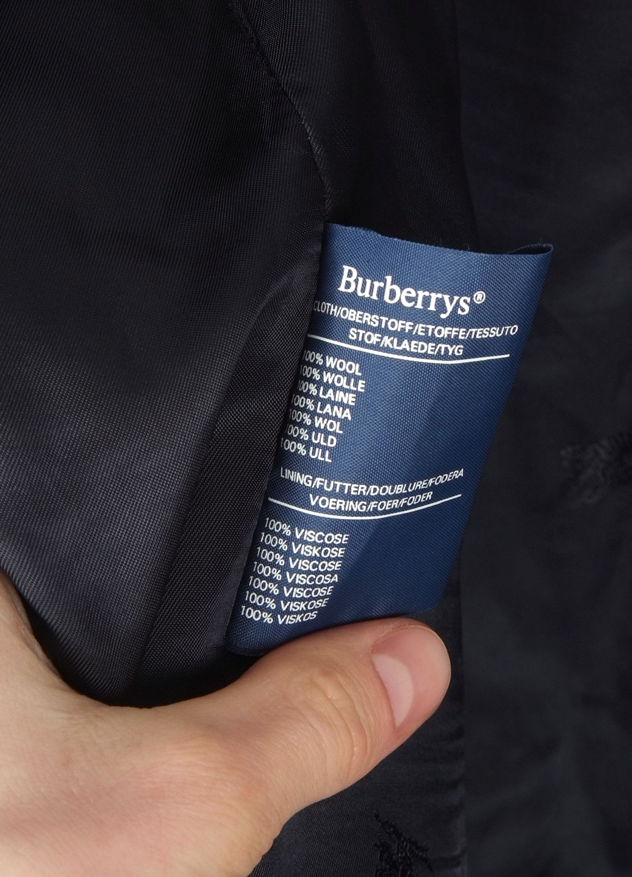 Burberry Vintage Burberrys Doublebreasted Navy Blue Wool Jacket Size 36R - 6 Thumbnail