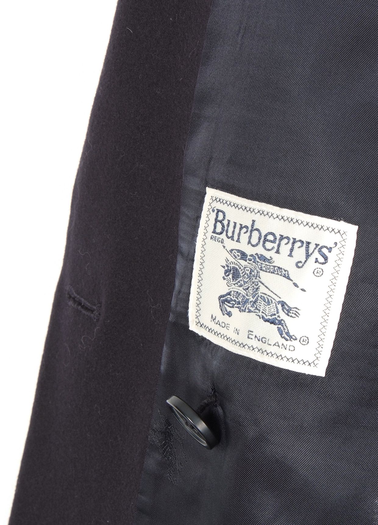 Burberry Vintage Burberrys Doublebreasted Navy Blue Wool Jacket Size 36R - 5 Thumbnail