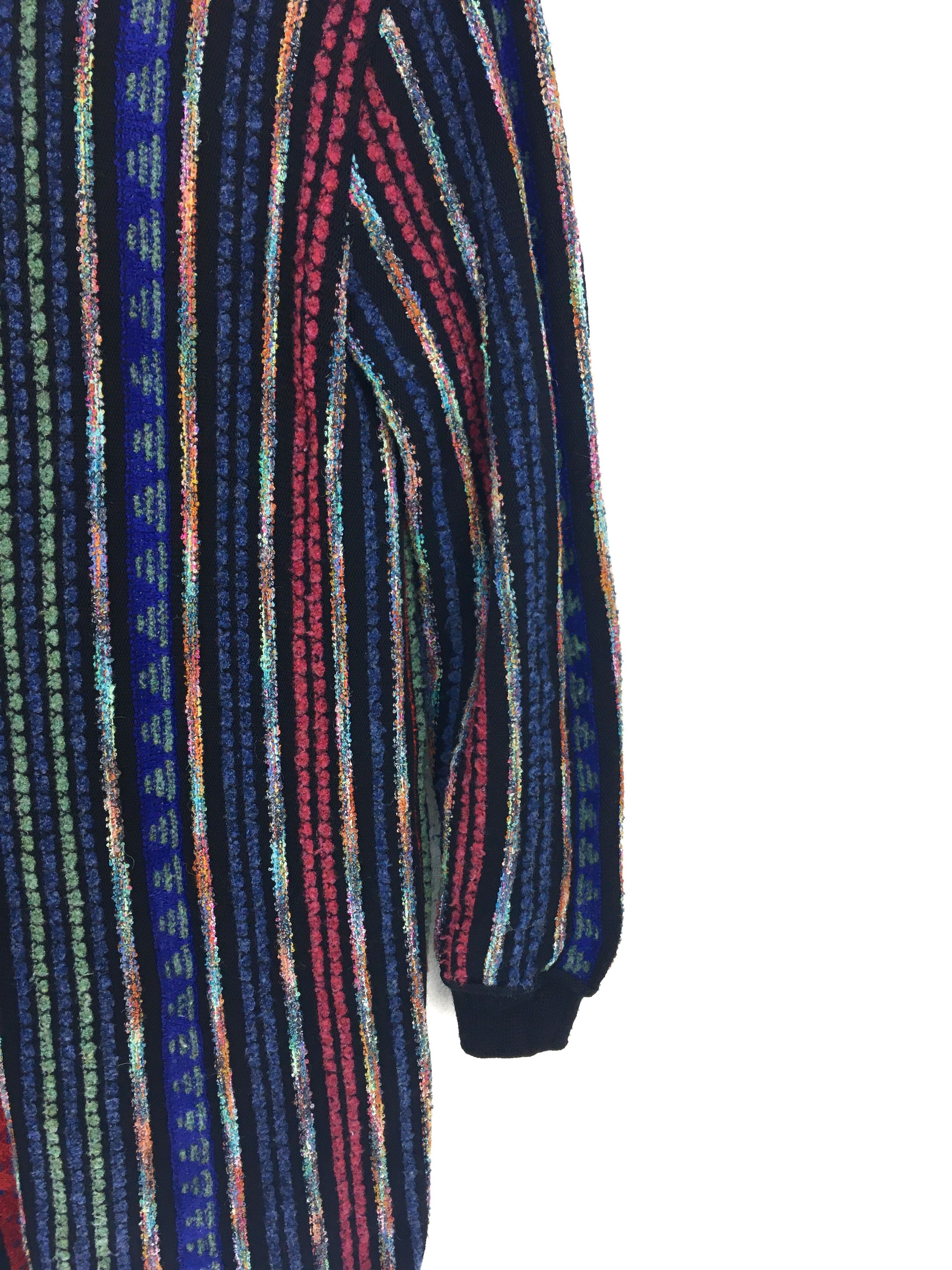 Anglo-Italian LUCIA DAL MASO Leopard Striped Wool Knit Jacket Size US L / EU 52-54 / 3 - 8 Thumbnail
