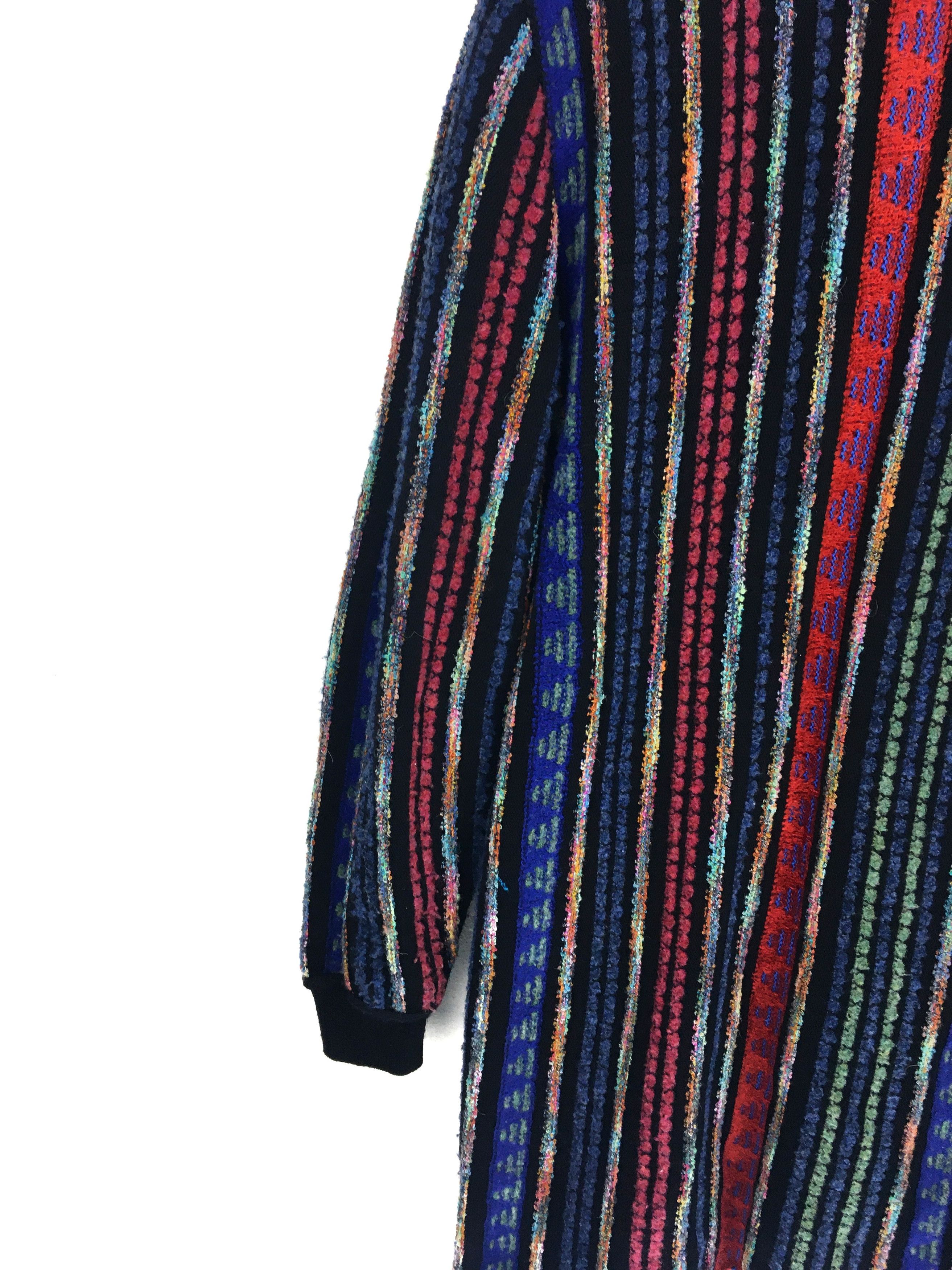 Anglo-Italian LUCIA DAL MASO Leopard Striped Wool Knit Jacket Size US L / EU 52-54 / 3 - 9 Thumbnail