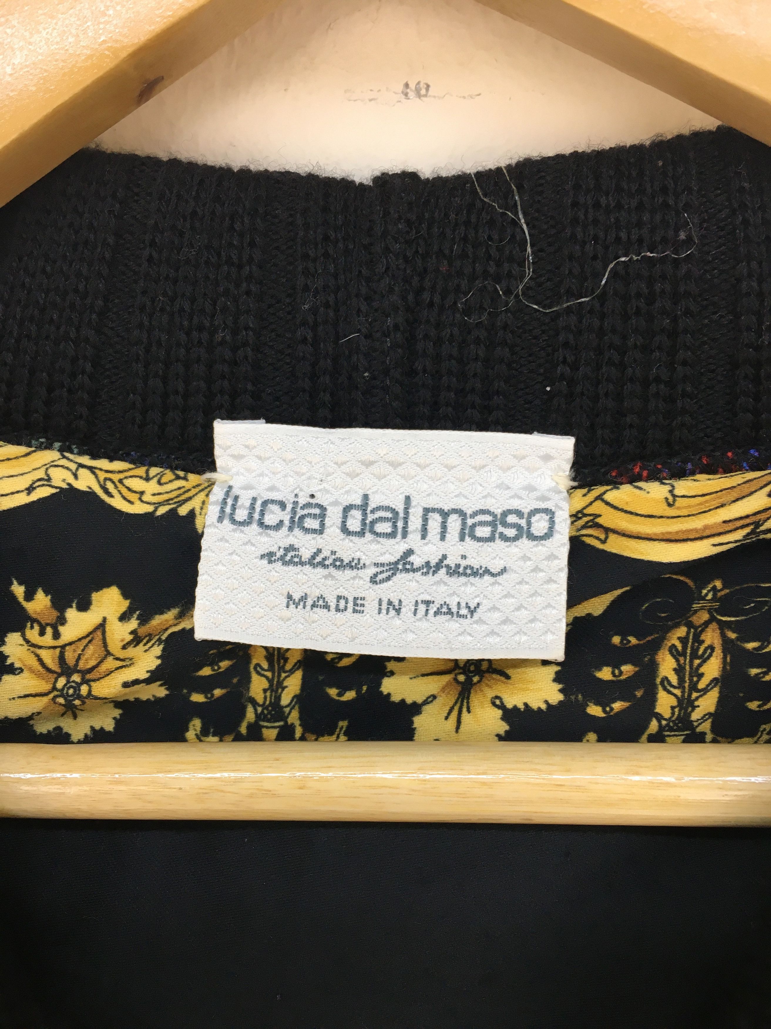 Anglo-Italian LUCIA DAL MASO Leopard Striped Wool Knit Jacket Size US L / EU 52-54 / 3 - 6 Thumbnail