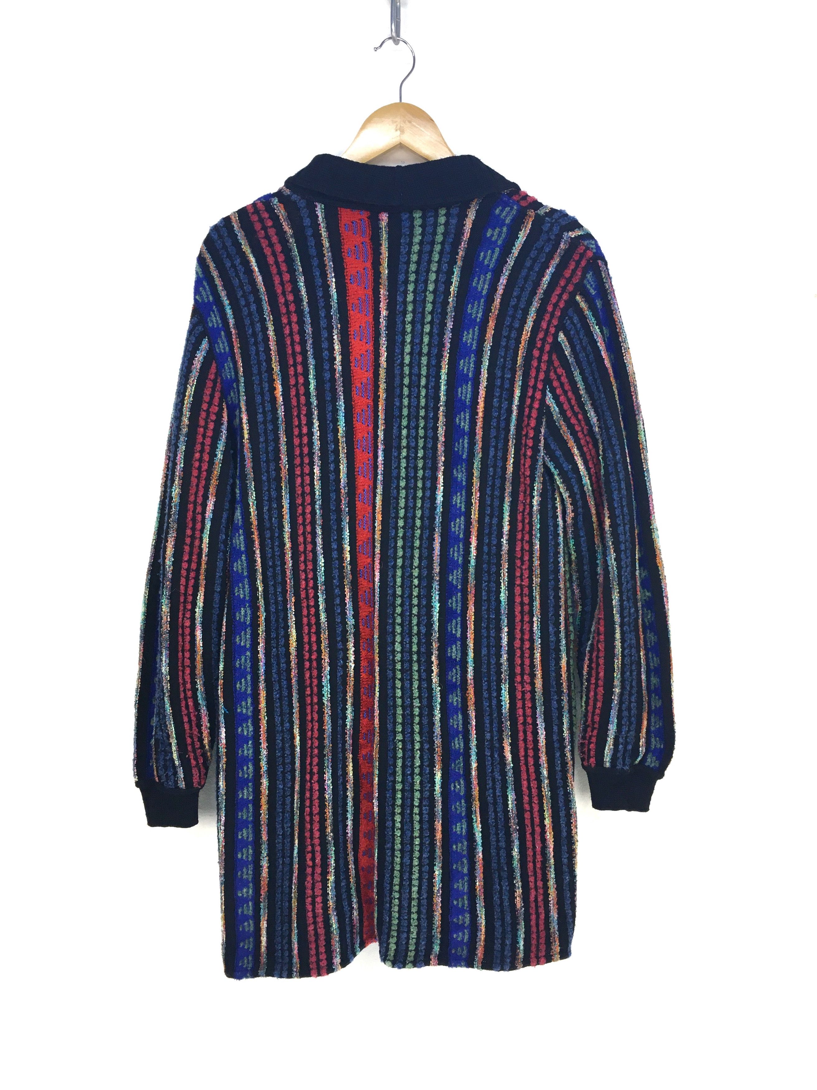 Anglo-Italian LUCIA DAL MASO Leopard Striped Wool Knit Jacket Size US L / EU 52-54 / 3 - 7 Thumbnail