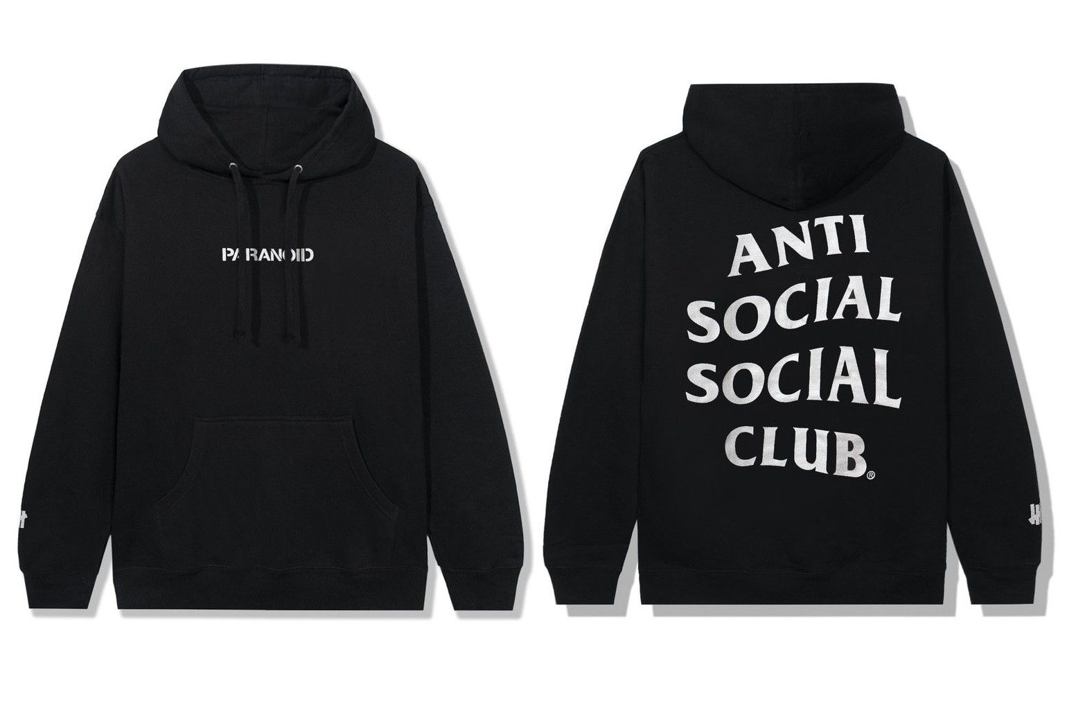 Anti Social Social Club × Undefeated DS ASSC X UNDFTD 3M Reflective Paranoid Black Hoodie FTP FOG Size US XXL / EU 58 / 5 - 1 Thumbnail