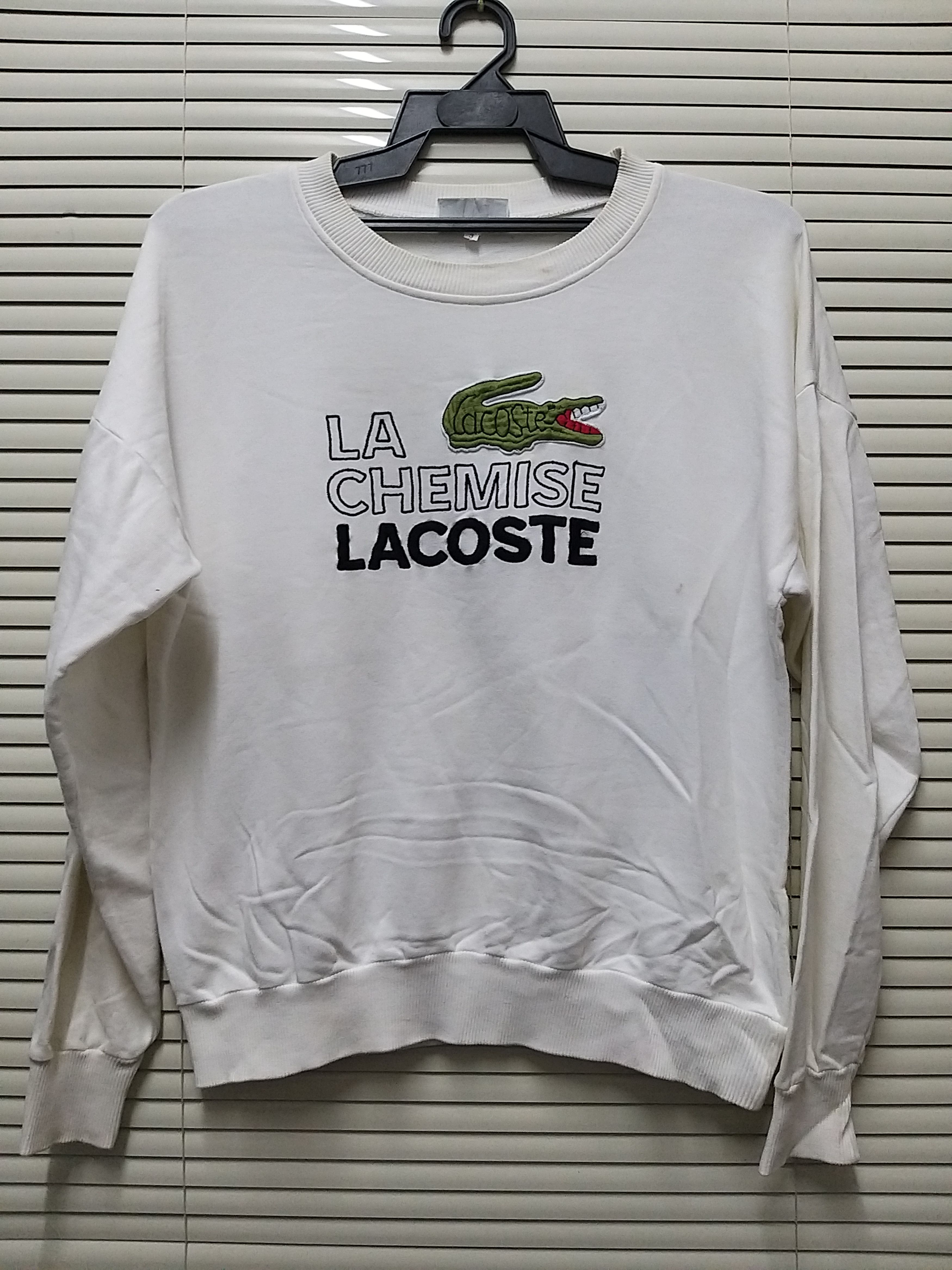 Lacoste VTG CHEMISE LACOSTE EMBROIDERY BIG LOGO PULLOVER SWEATSHIRT Size US M / EU 48-50 / 2 - 1 Thumbnail