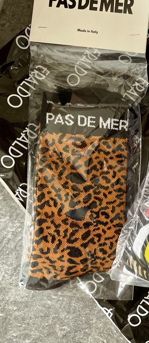 Designer × Pas De Faux PAS DE MER Deadstock Agua Santa Dual Pattern Sock Purp/Orang Size ONE SIZE - 2 Thumbnail